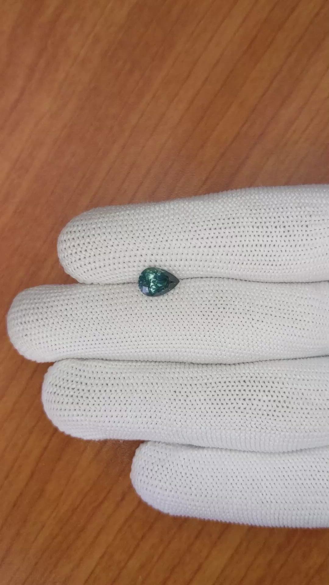 1.44 Ct. Greenish Blue Sapphire from Ceylon (Sri Lanka) Size Video