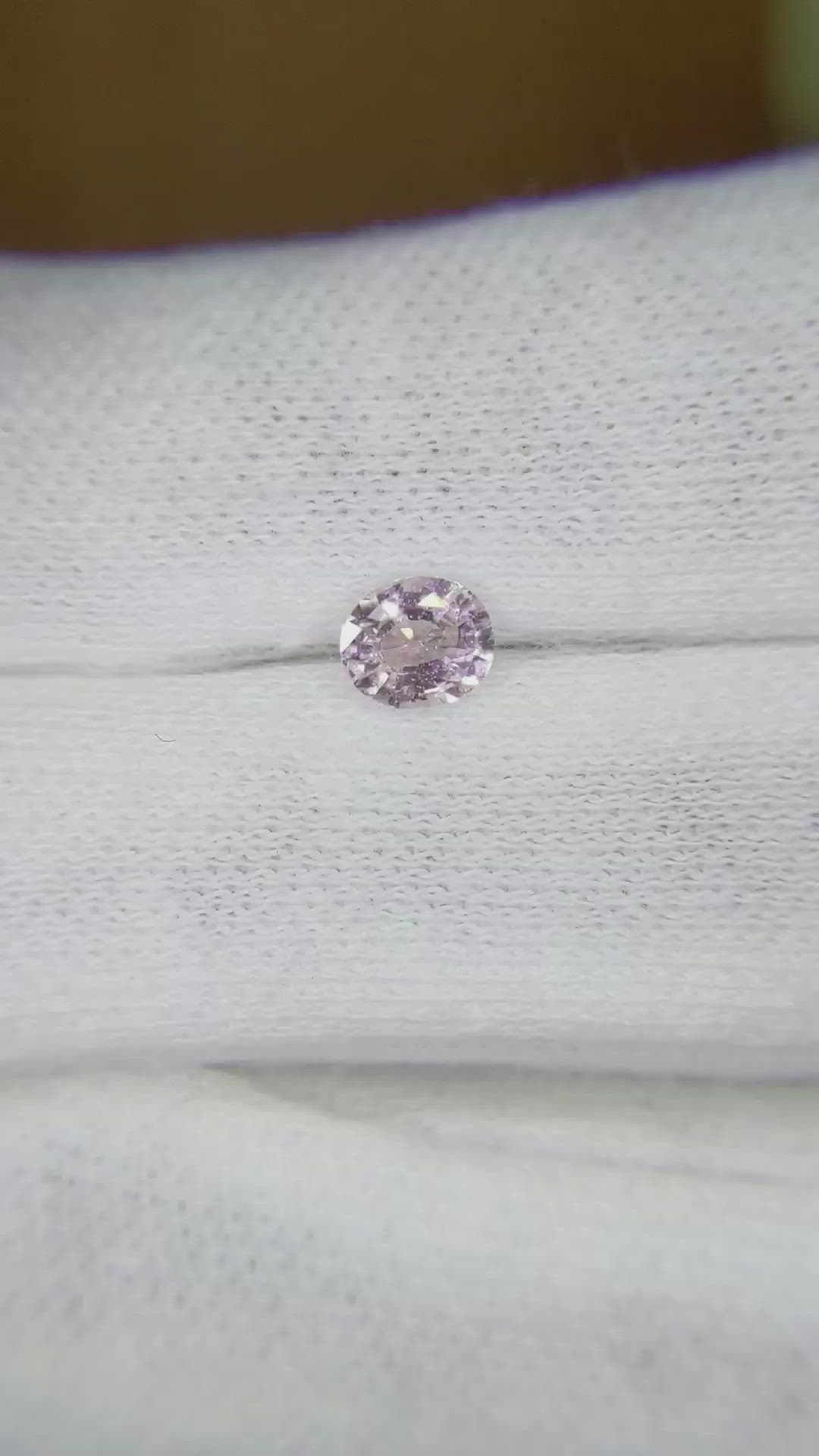 0.48 Ct. Pink Sapphire from Ceylon (Sri Lanka) Size Video