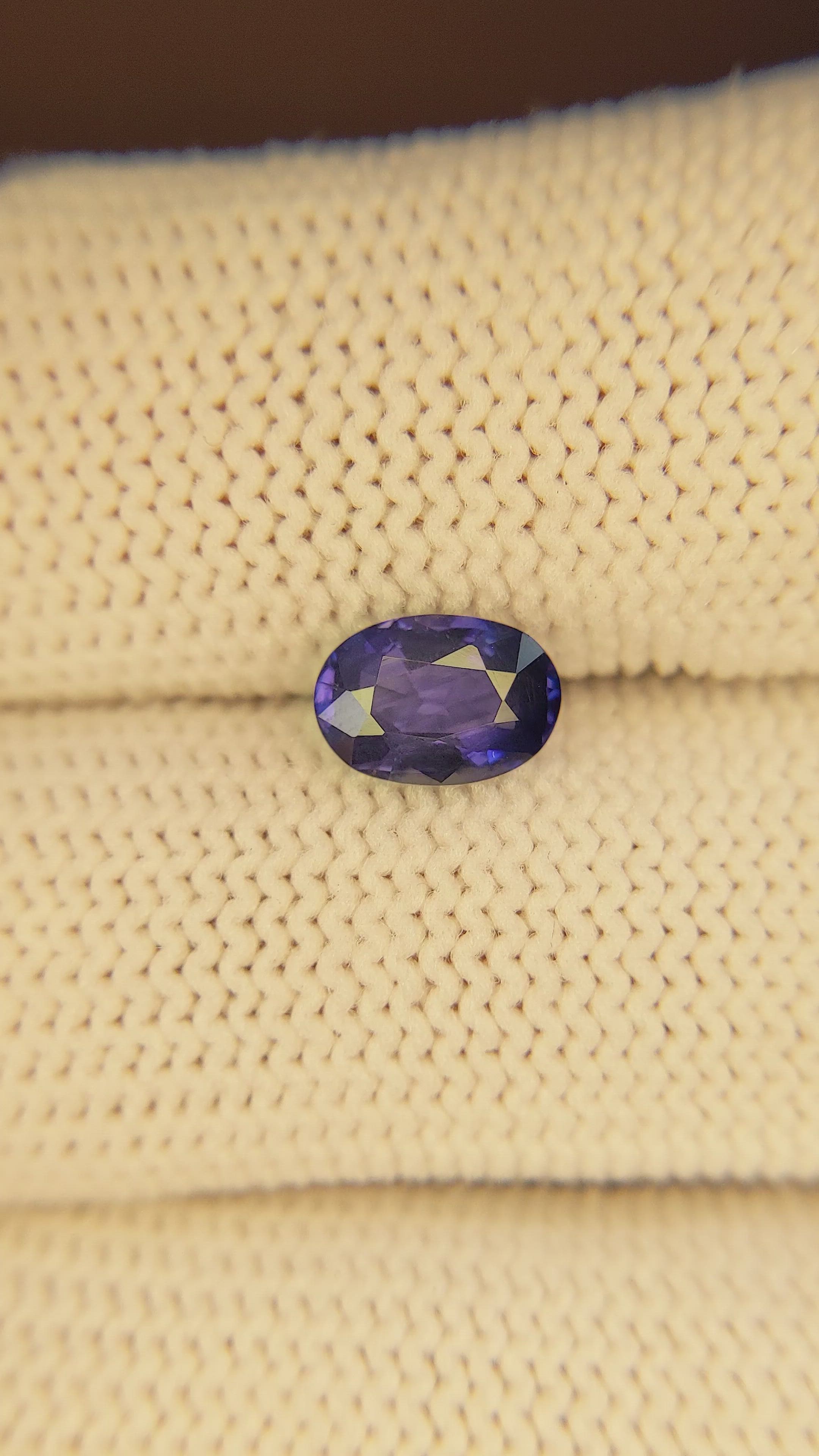 1.26 Ct. Color Change Sapphire from Tanzania Size Video