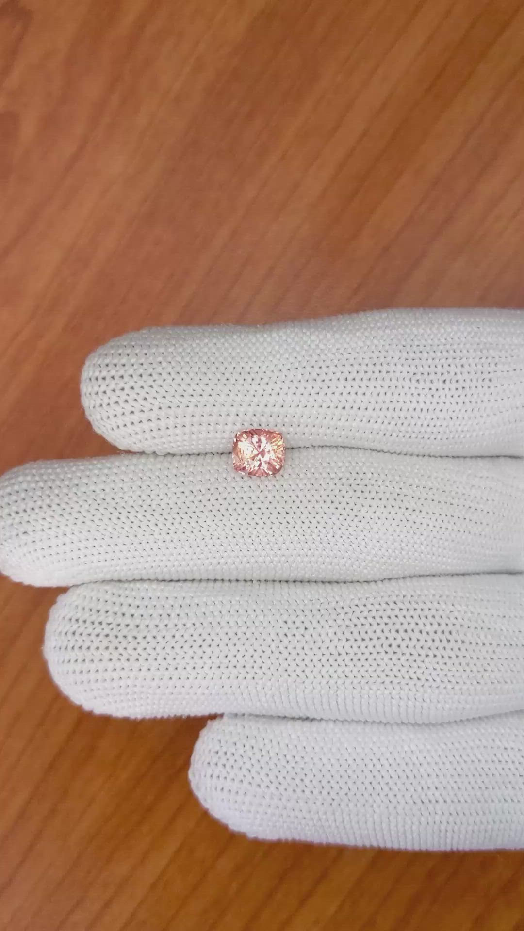 1.53 Ct. Padparadscha Sapphire from Ceylon (Sri Lanka) Size Video