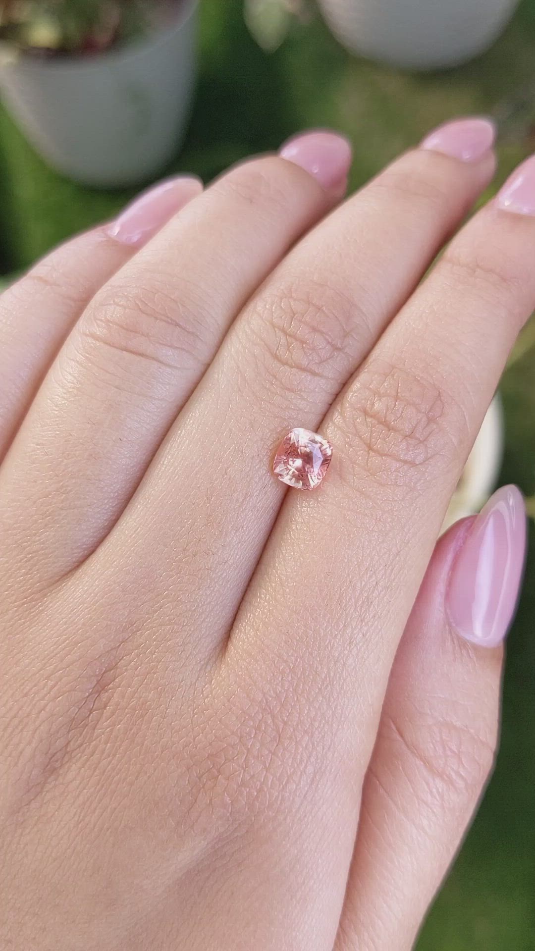 1.53 Ct. Padparadscha Sapphire from Ceylon (Sri Lanka) Size Video