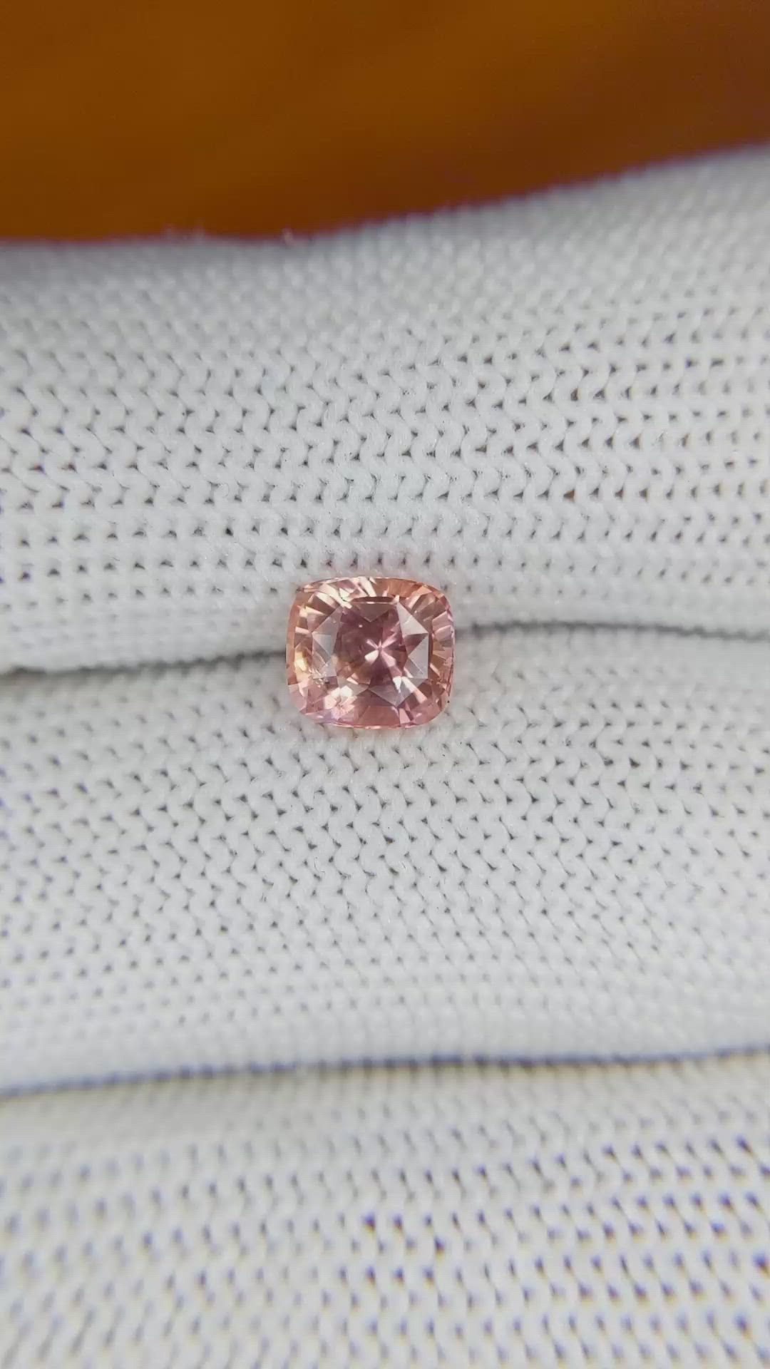 1.53 Ct. Padparadscha Sapphire from Ceylon (Sri Lanka) Size Video
