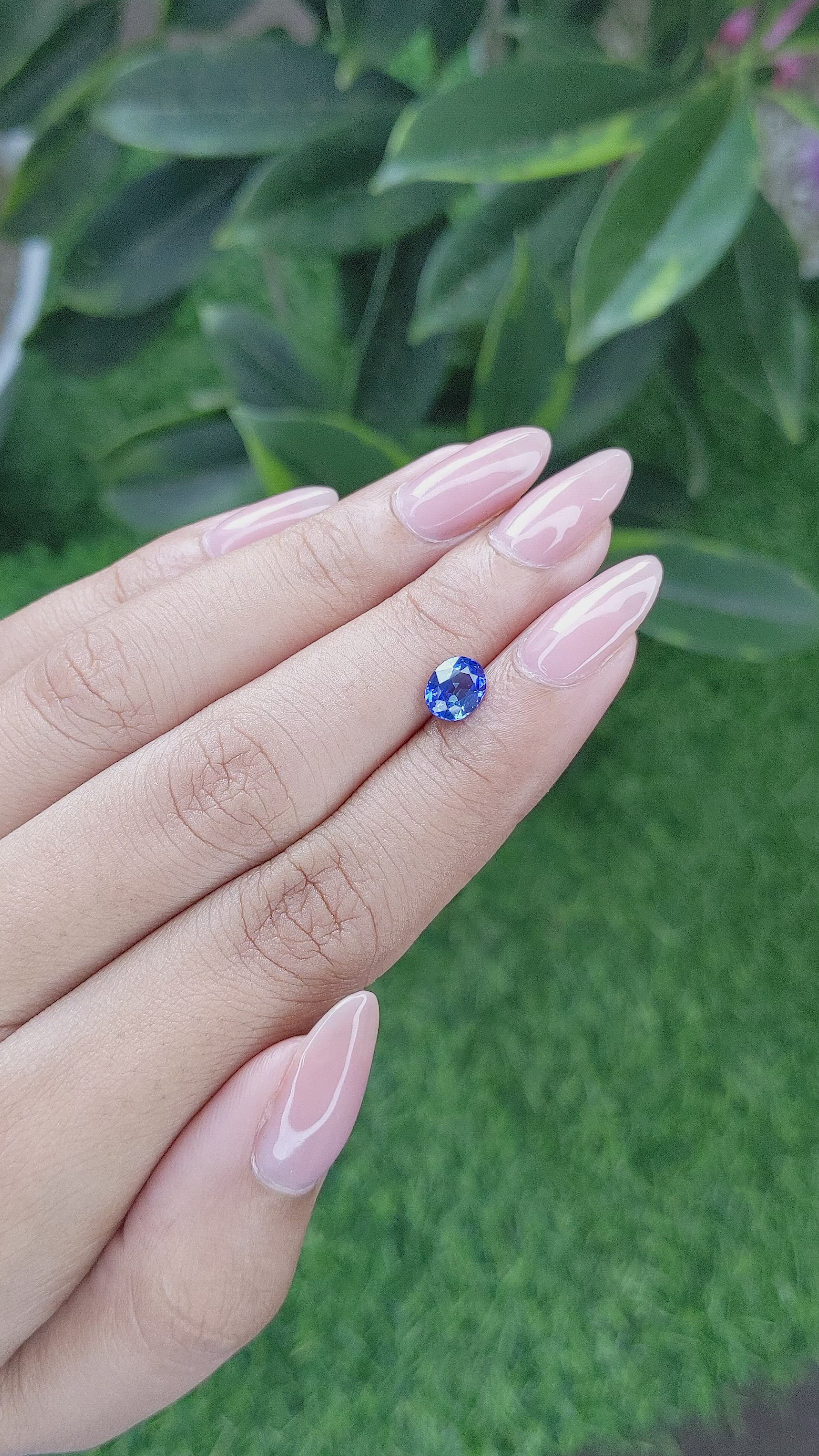 1.10 Ct. Blue Sapphire from Tanzania Size Video