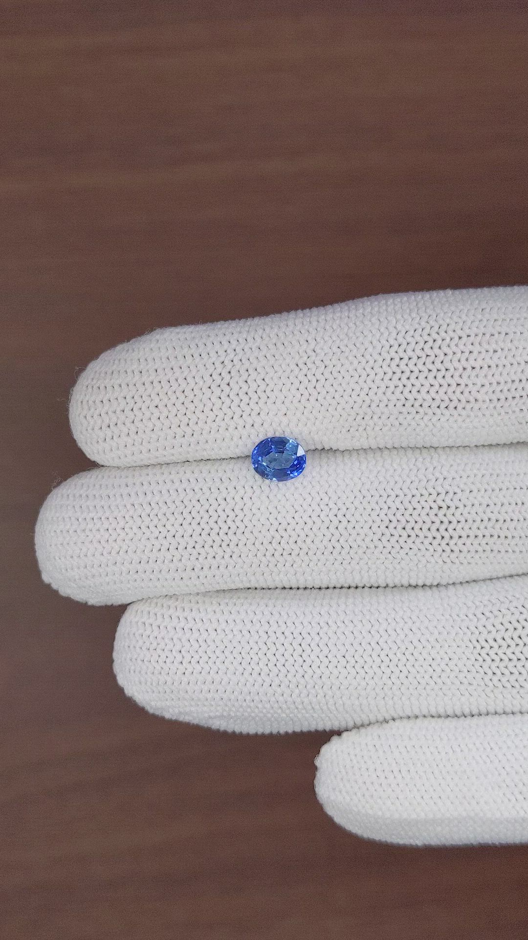 1.10 Ct. Blue Sapphire from Tanzania Size Video