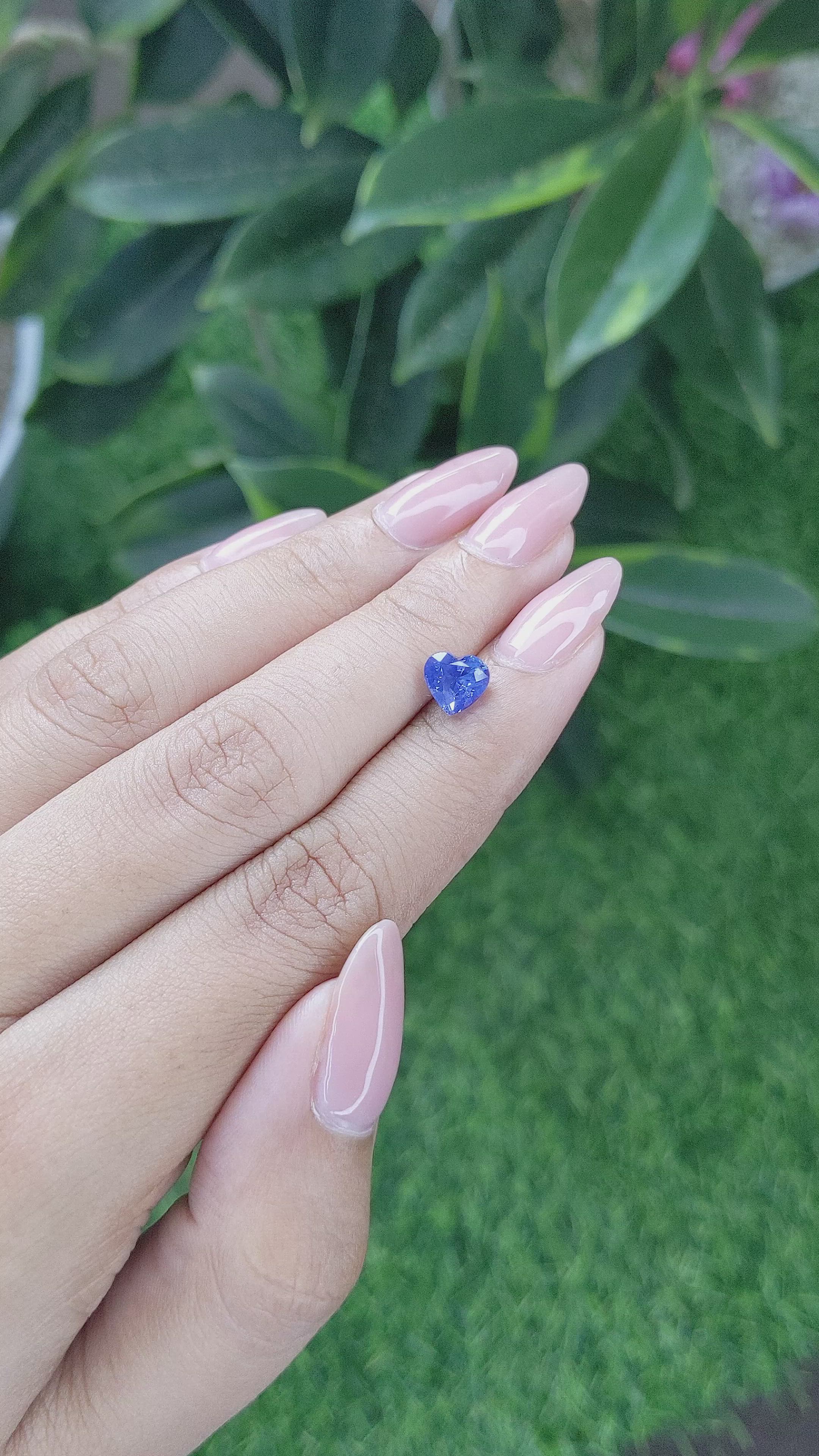 1.63 Ct. Blue Sapphire from Tanzania Size Video