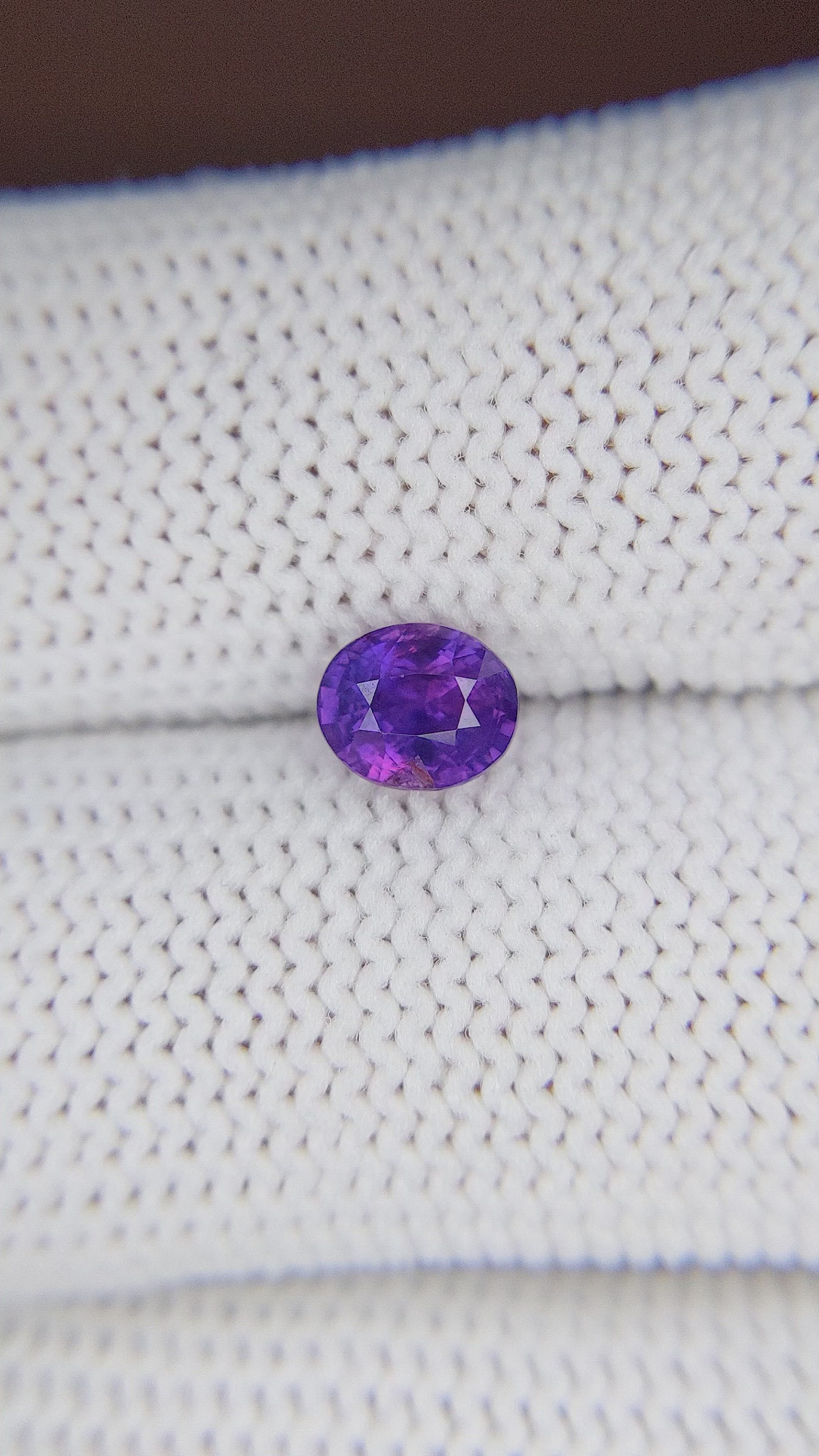 1.07 Ct. Bluish Purple Sapphire from Madagascar Size Video