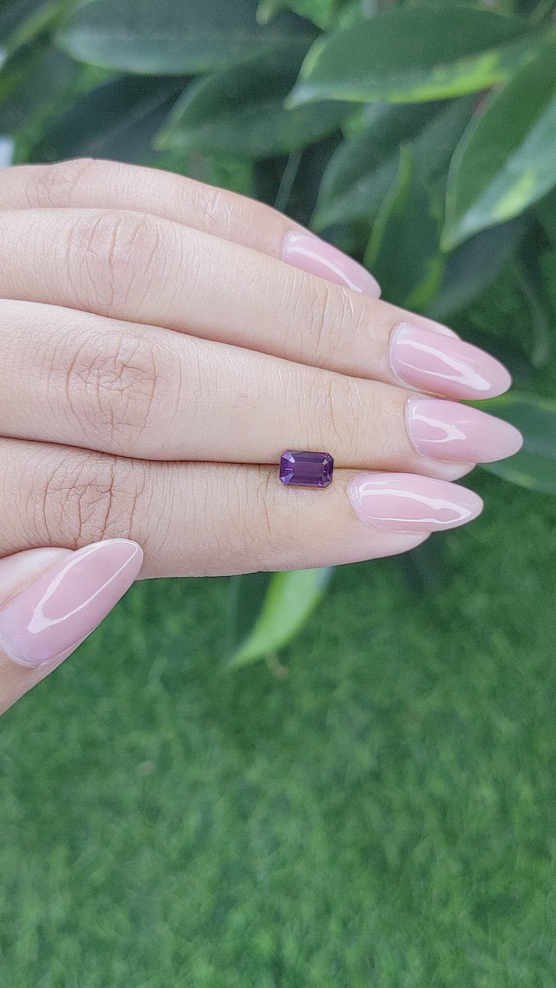 1.08 Ct. Purple Sapphire from Madagascar Size Video