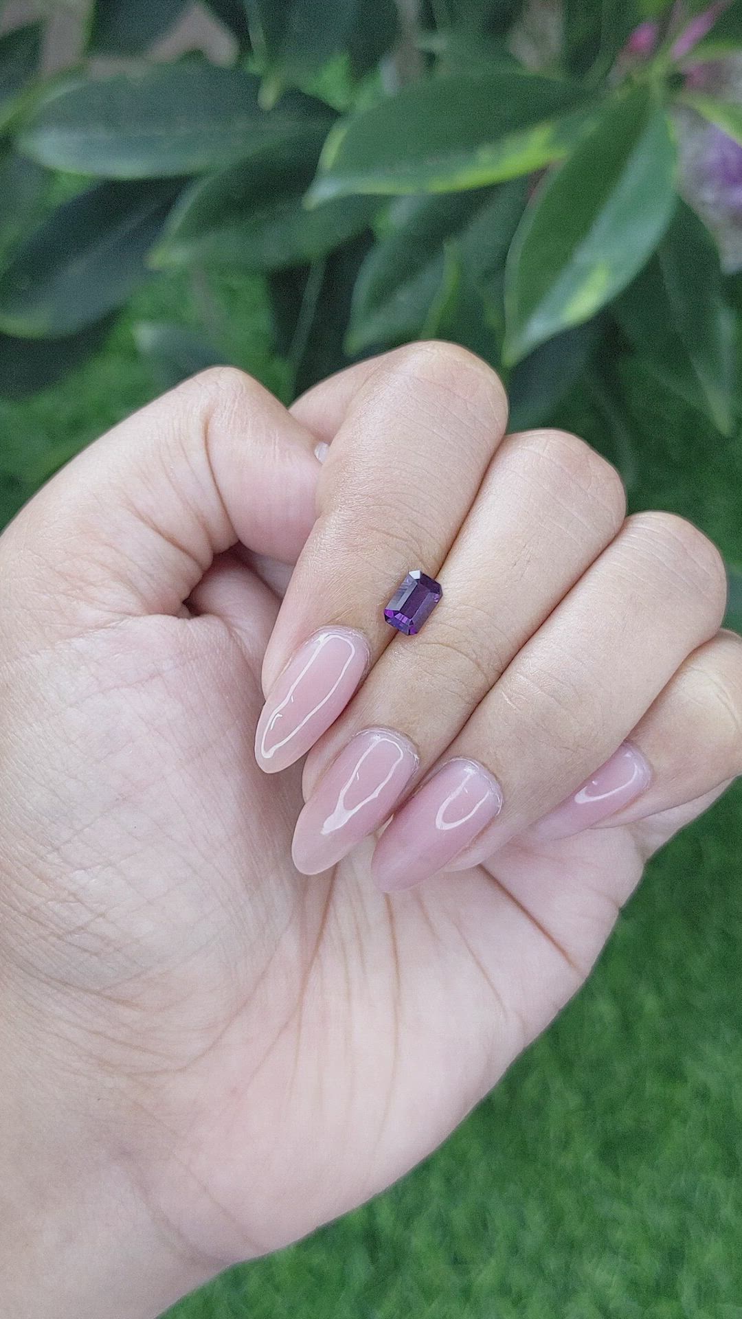 1.08 Ct. Purple Sapphire from Madagascar Size Video