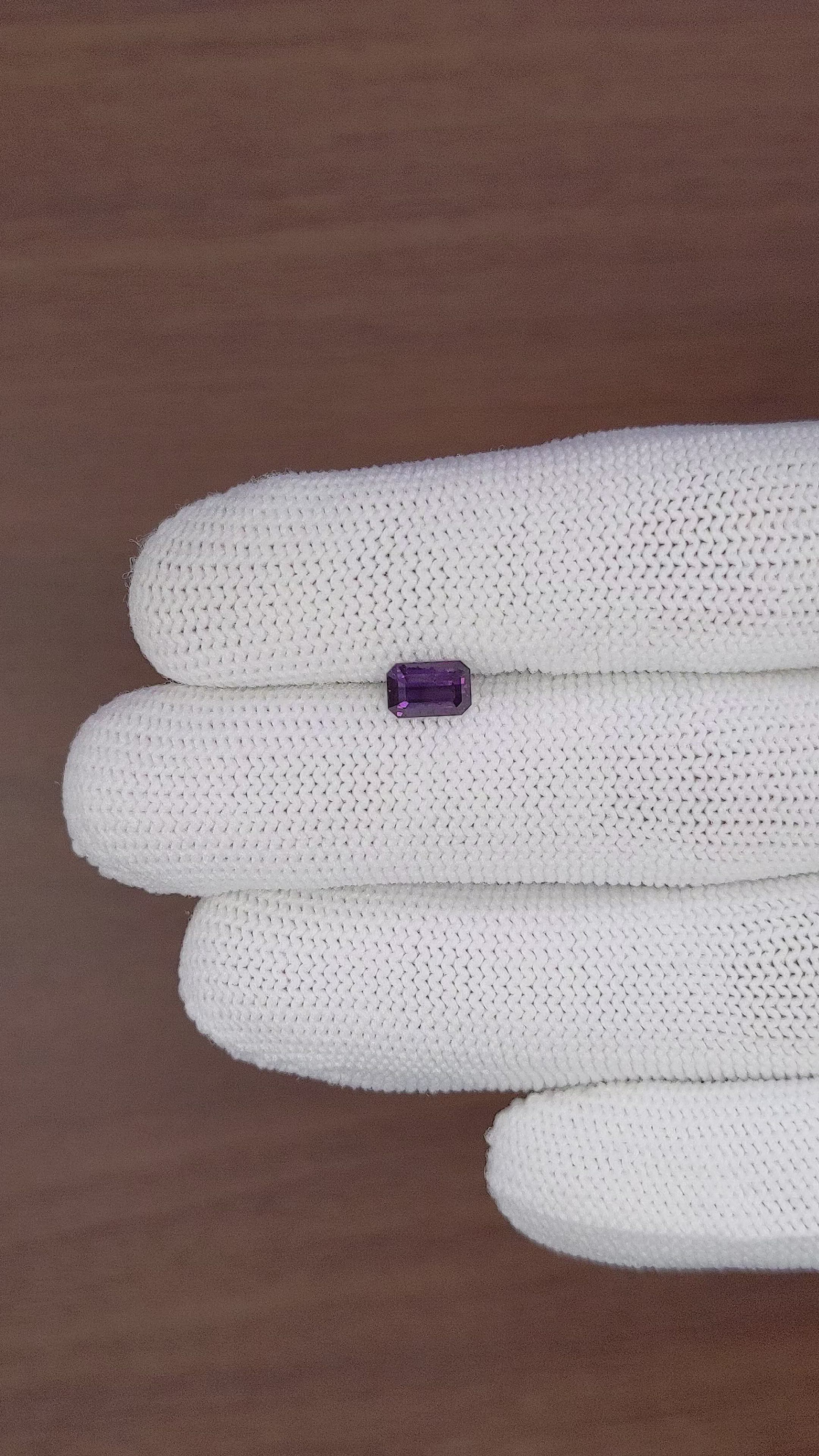 1.08 Ct. Purple Sapphire from Madagascar Size Video