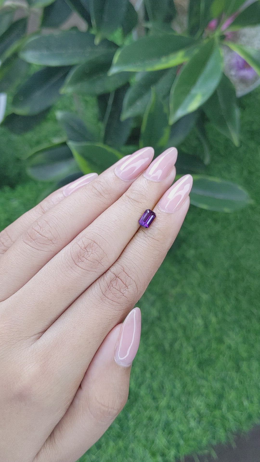 1.08 Ct. Purple Sapphire from Madagascar Size Video