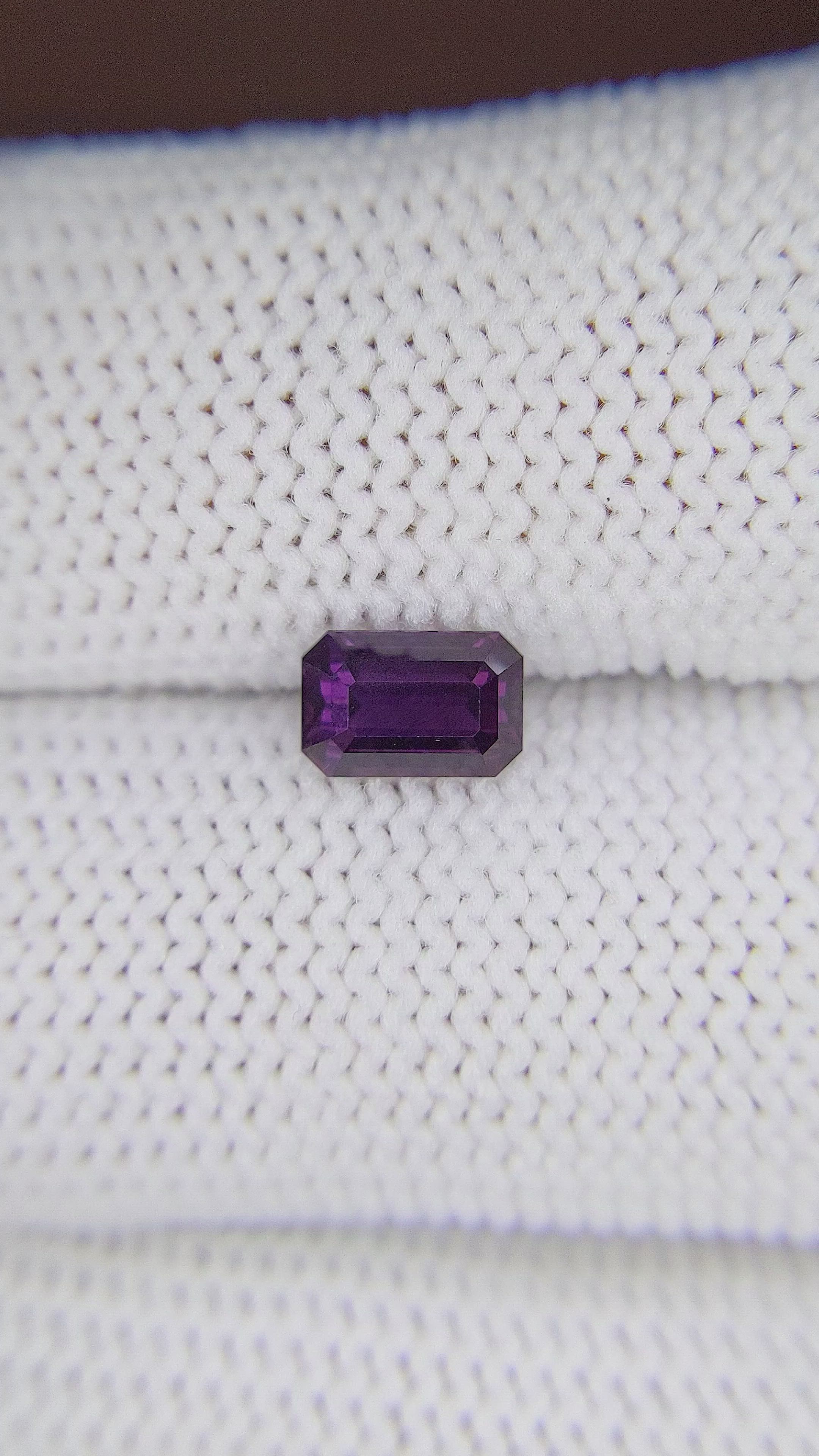 1.08 Ct. Purple Sapphire from Madagascar Size Video