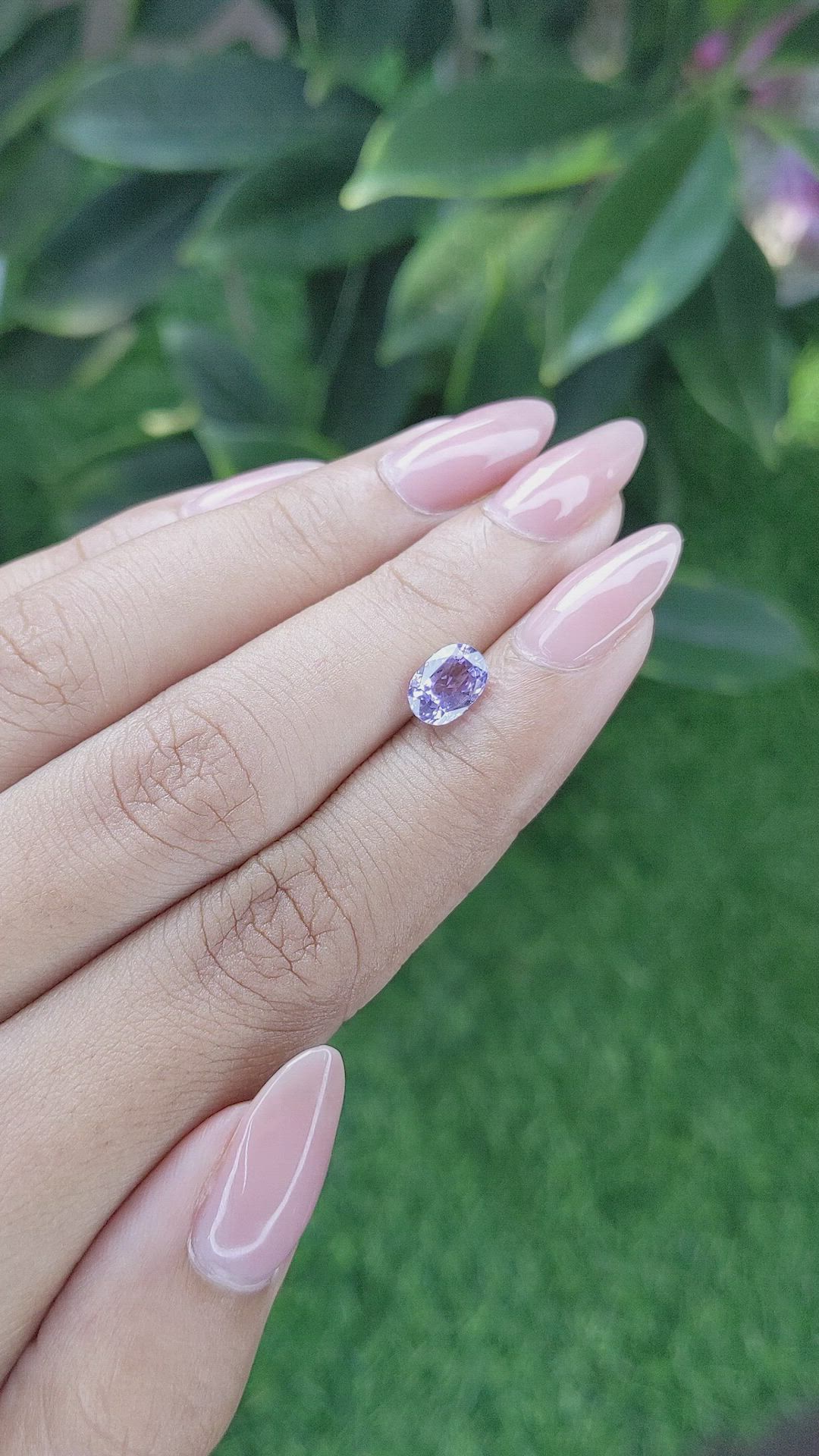 1.40 Ct. Bluish Purple Sapphire from Tanzania Size Video