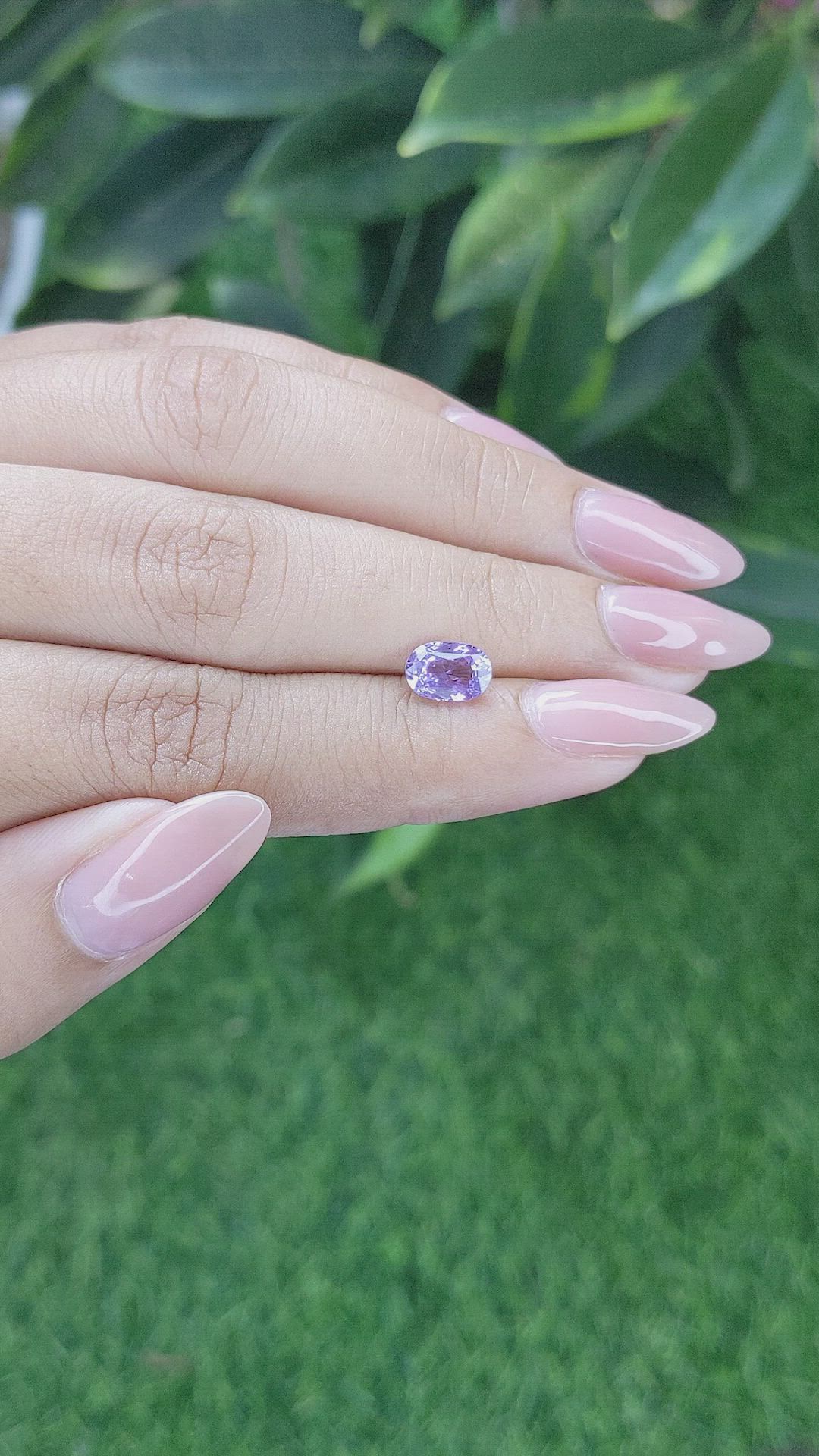 1.40 Ct. Bluish Purple Sapphire from Tanzania Size Video