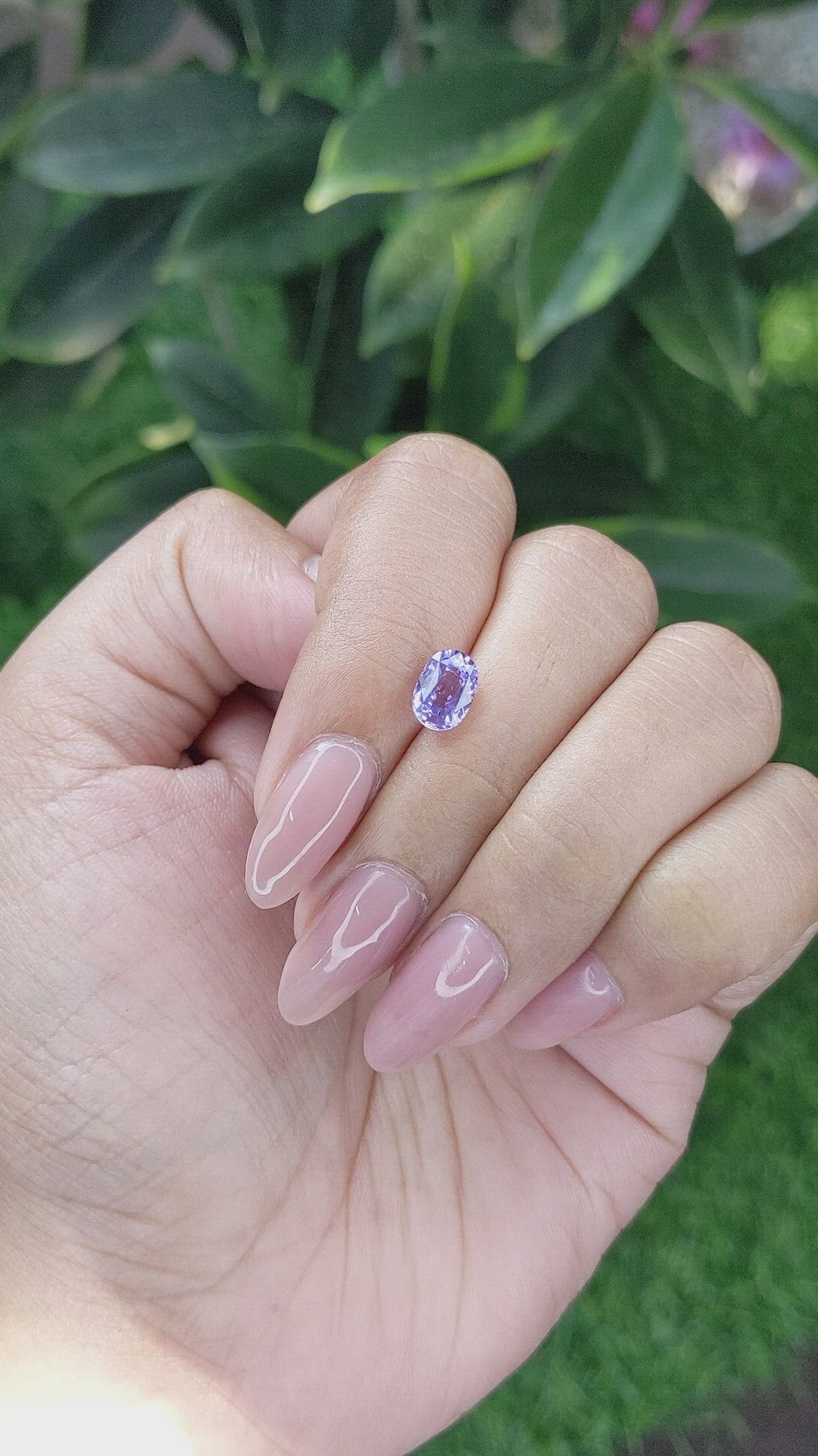 1.40 Ct. Bluish Purple Sapphire from Tanzania Size Video