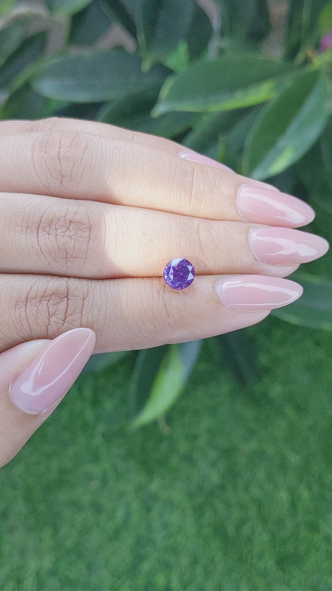 1.58 Ct. Purple Sapphire from Tanzania Size Video