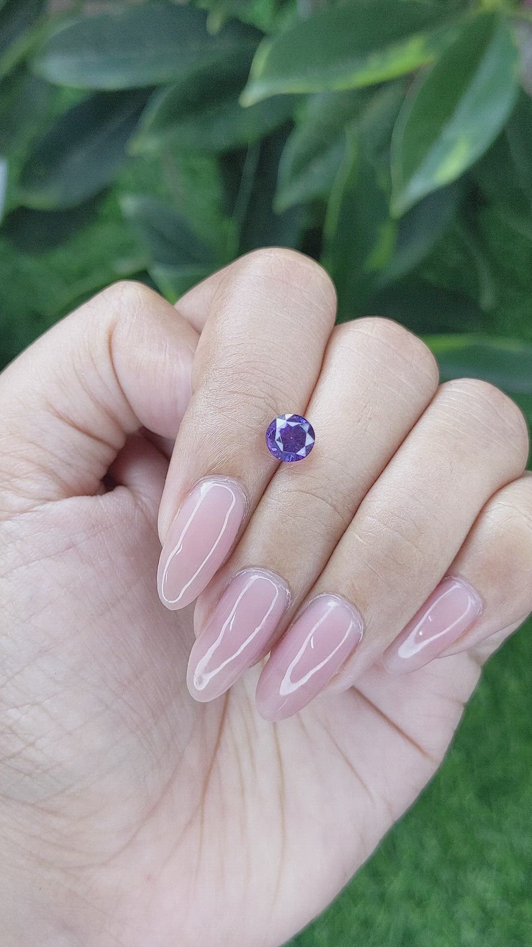 1.58 Ct. Purple Sapphire from Tanzania Size Video