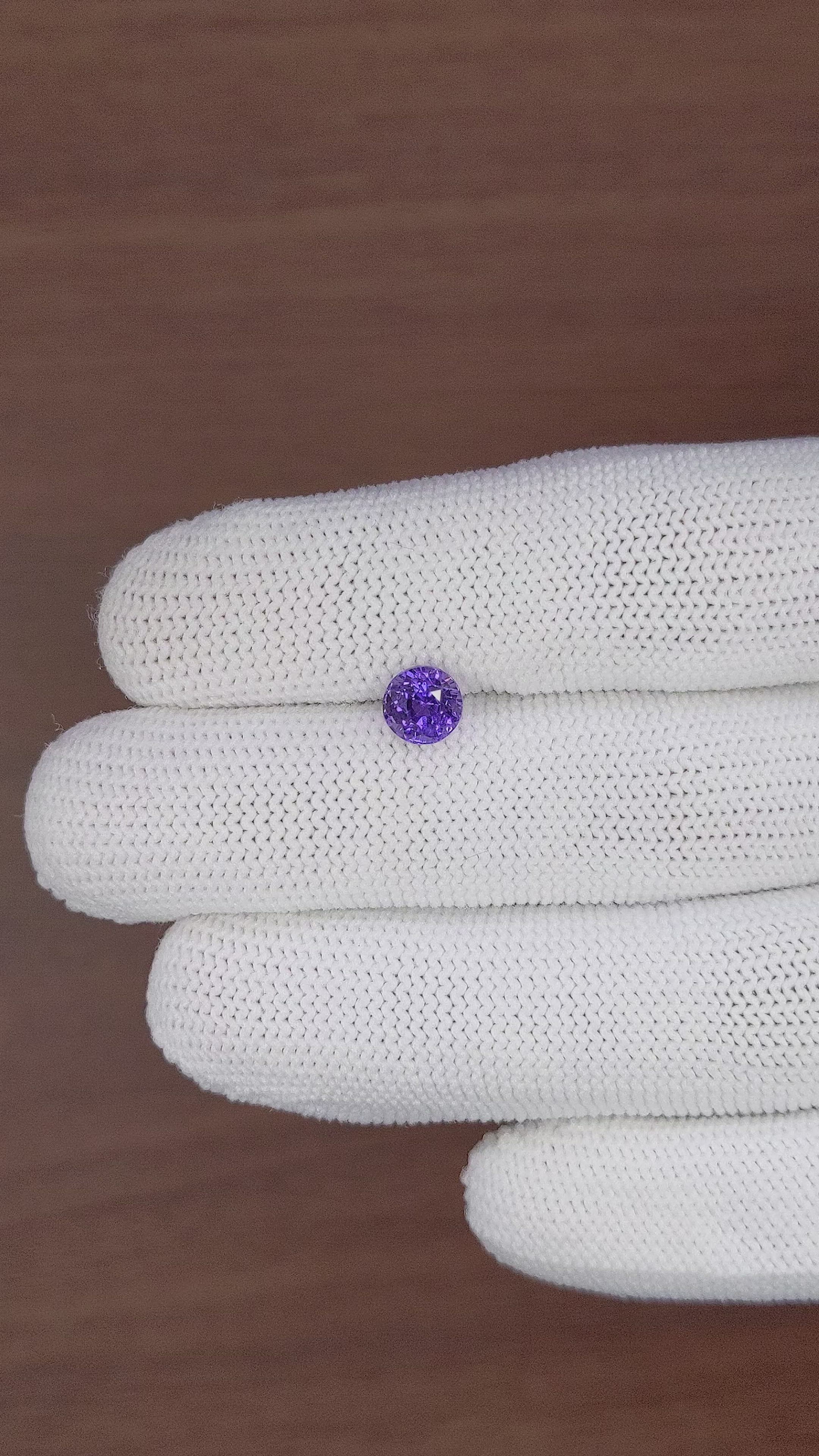 1.58 Ct. Purple Sapphire from Tanzania Size Video
