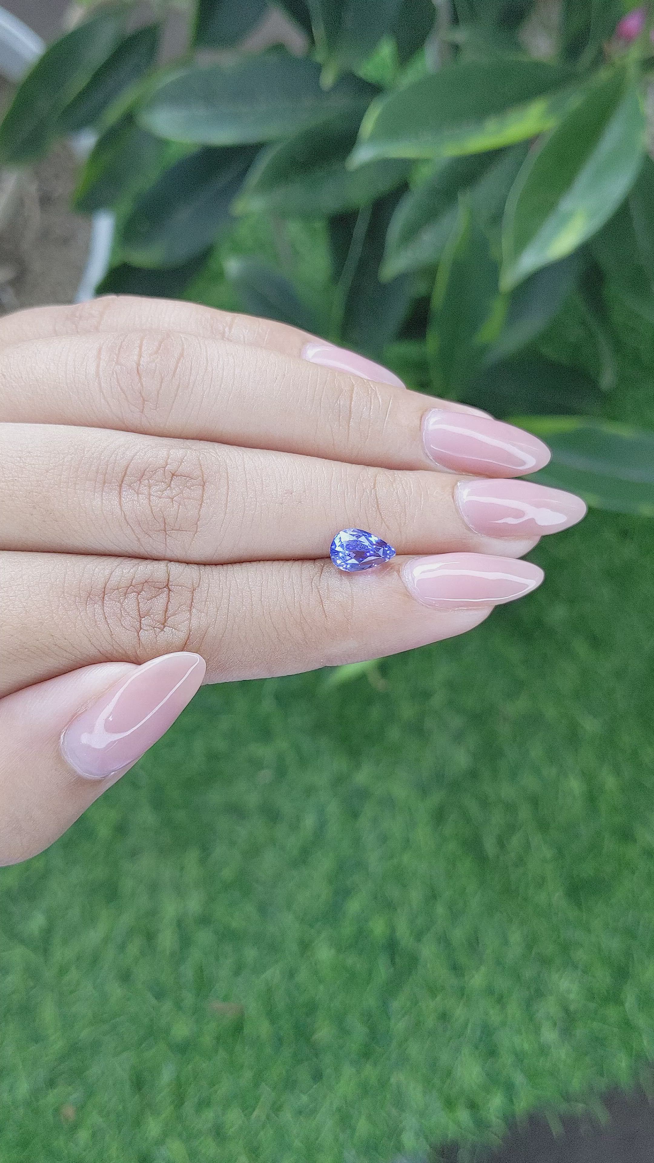 1.55 Ct. Blue Sapphire from Tanzania Size Video
