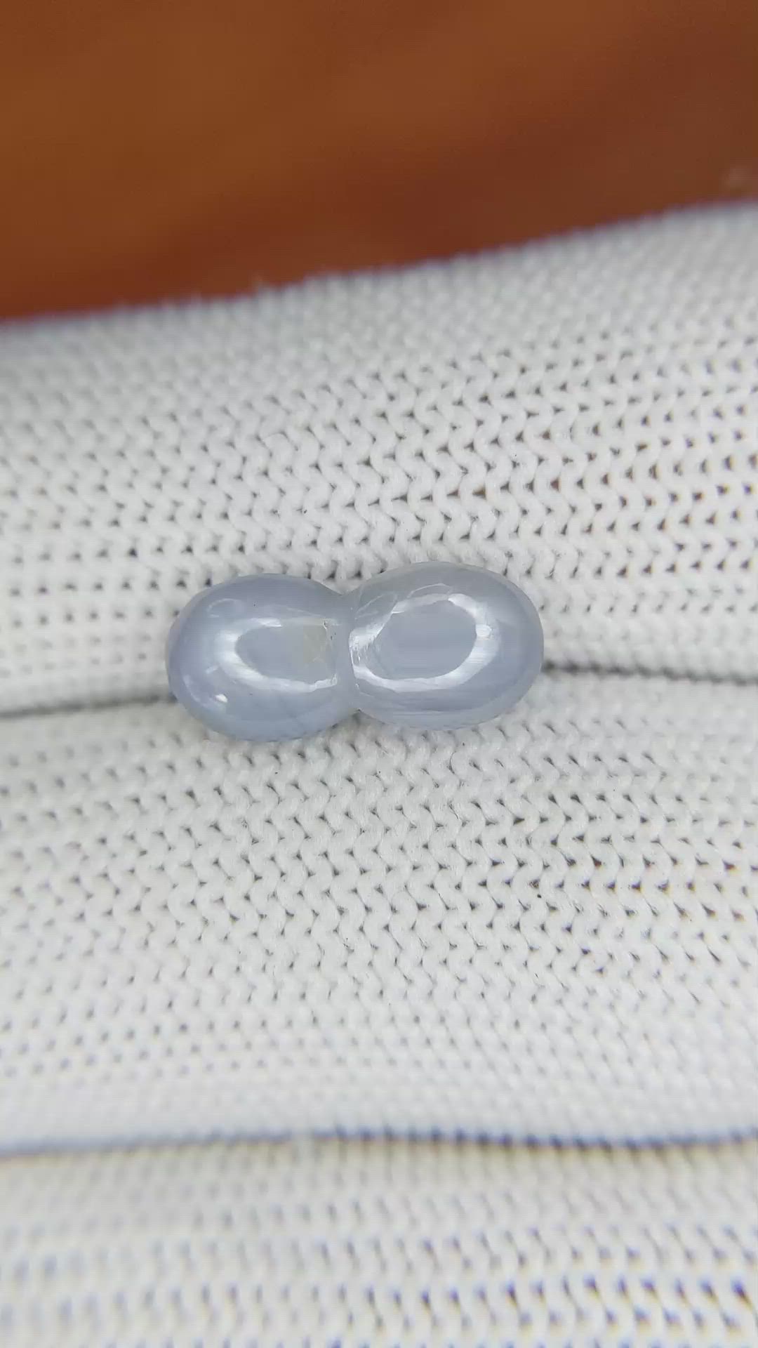 4.26 Ct. Greyish Blue Star Sapphire from Ceylon (Sri Lanka) Size Video