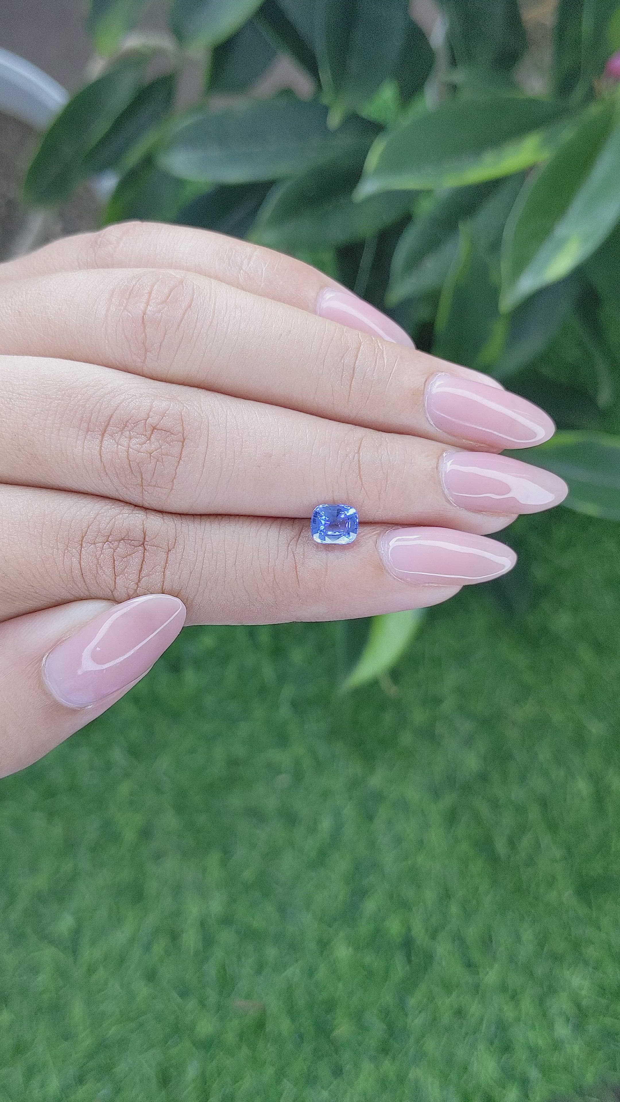 1.04 Ct. Blue Sapphire from Tanzania Size Video