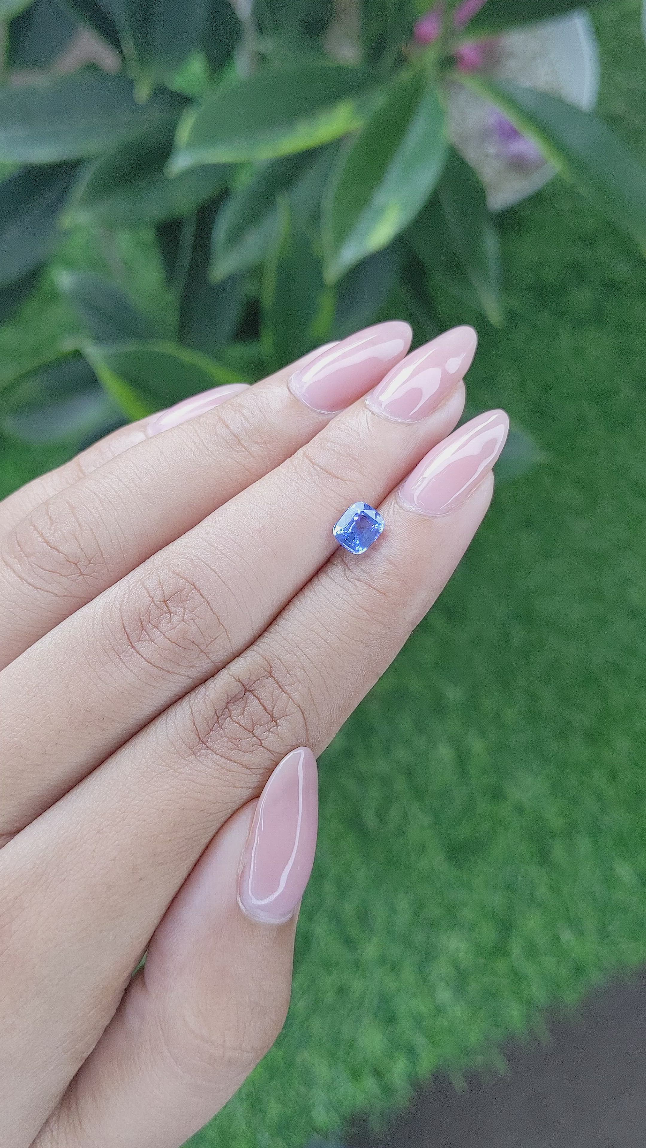 1.04 Ct. Blue Sapphire from Tanzania Size Video