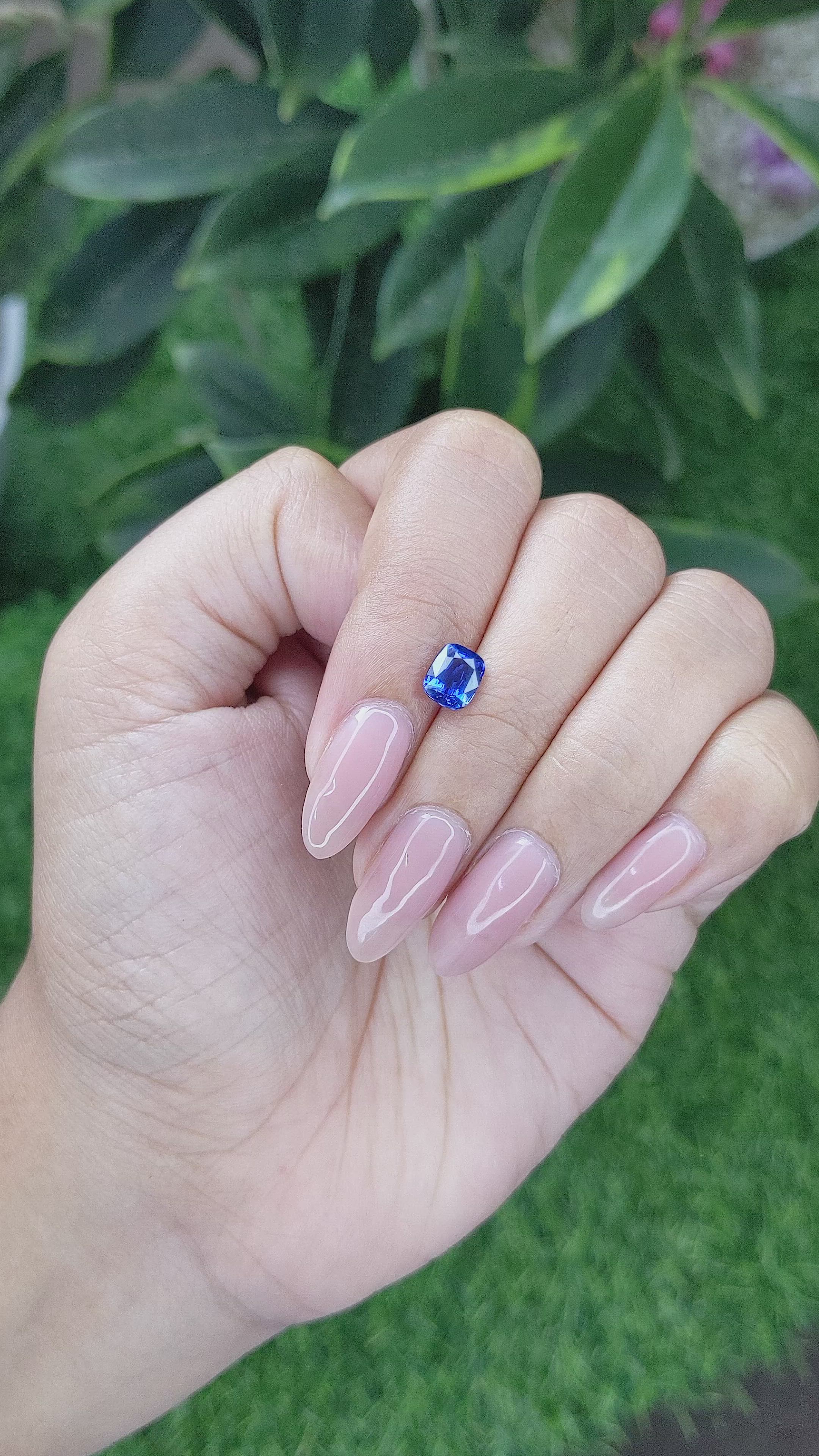 1.27 Ct. Blue Sapphire from Tanzania Size Video