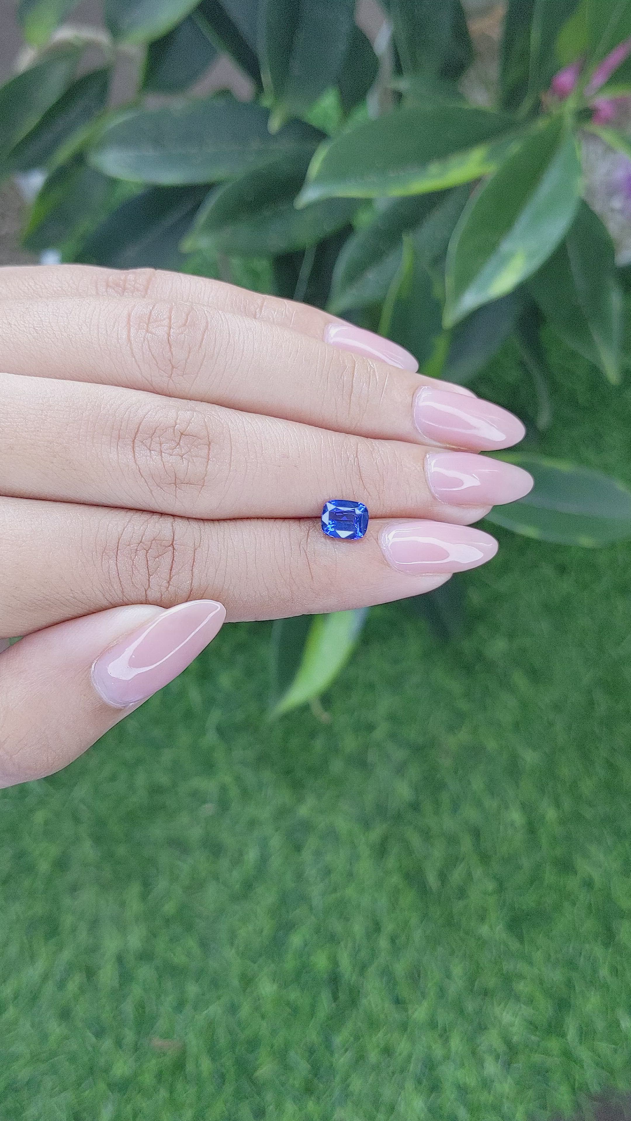 1.27 Ct. Blue Sapphire from Tanzania Size Video