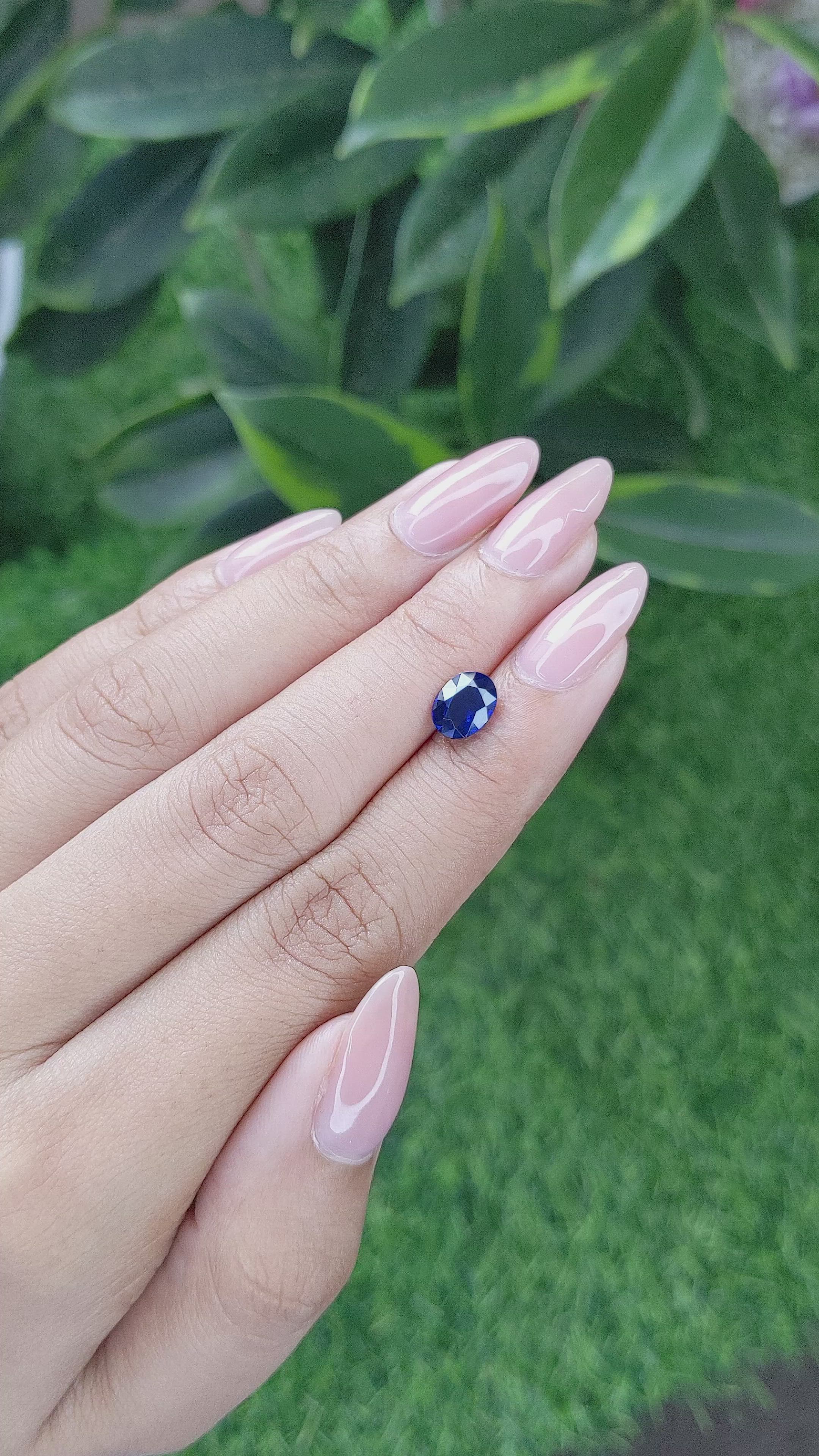 1.51 Ct. Blue Sapphire from Tanzania Size Video