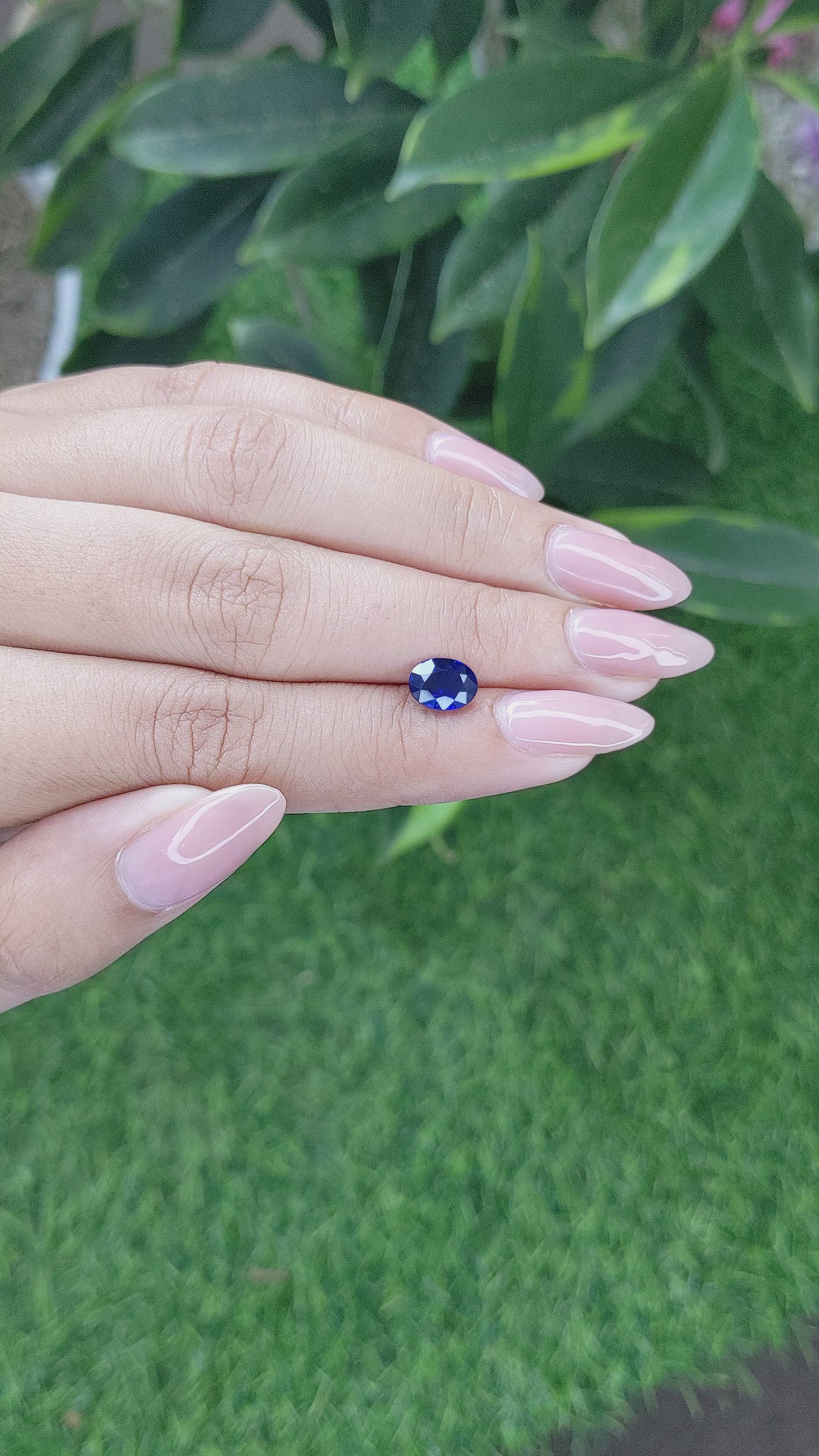 1.51 Ct. Blue Sapphire from Tanzania Size Video