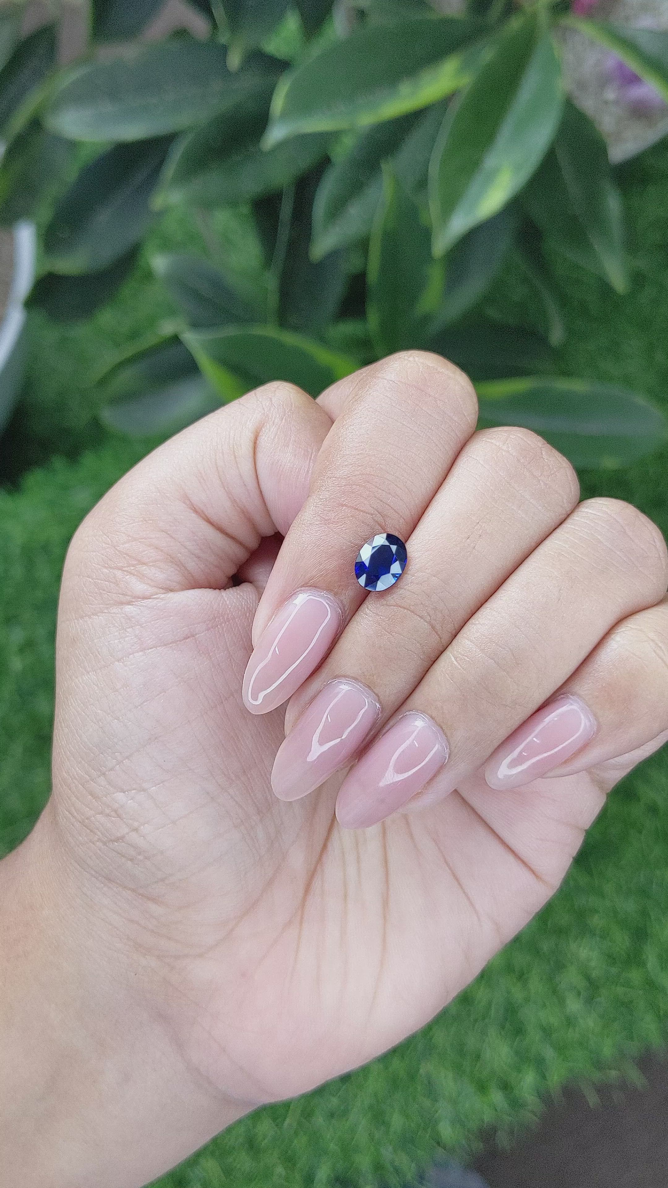 1.51 Ct. Blue Sapphire from Tanzania Size Video