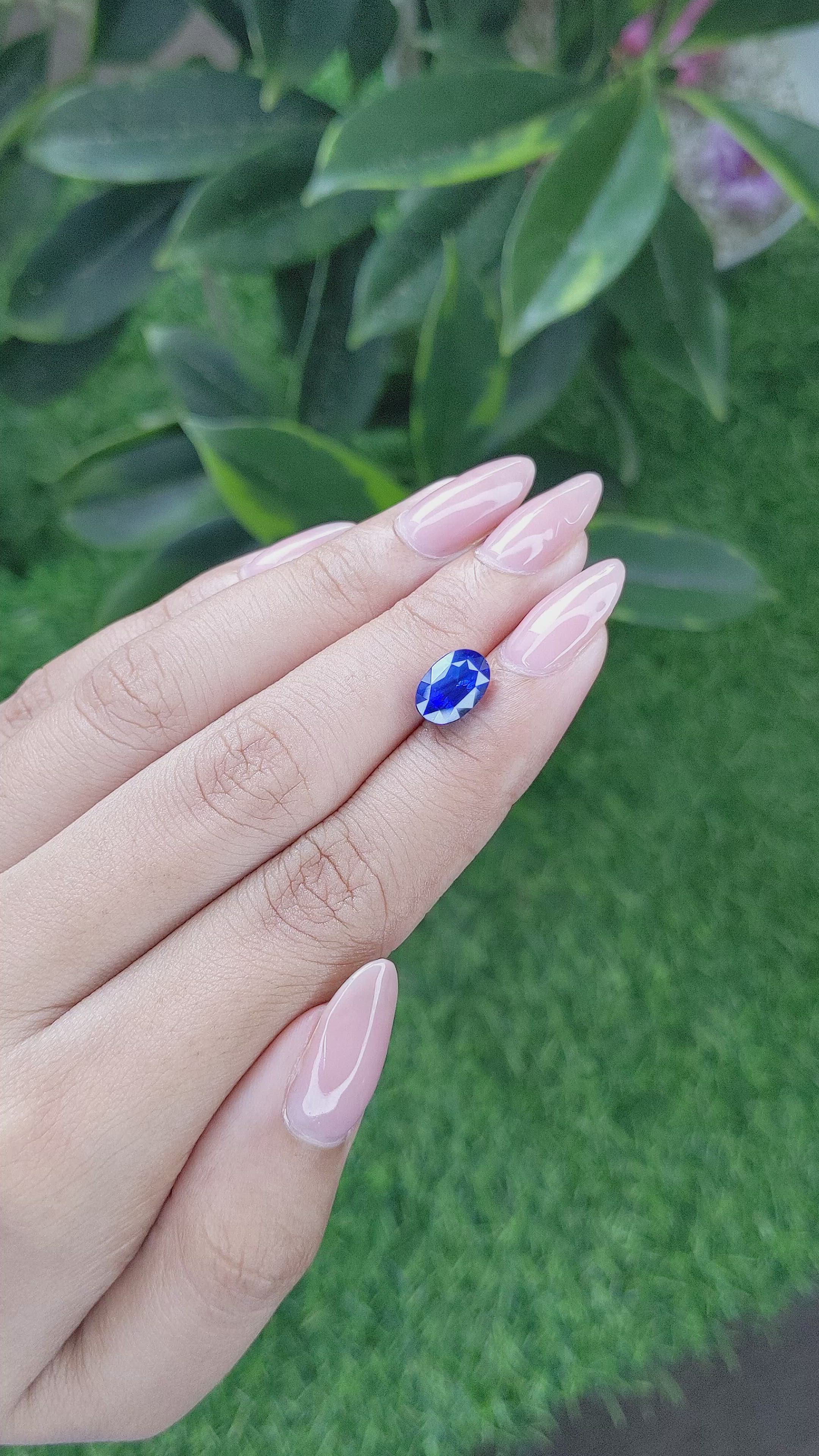 3.20 Ct. Blue Sapphire from Tanzania Size Video