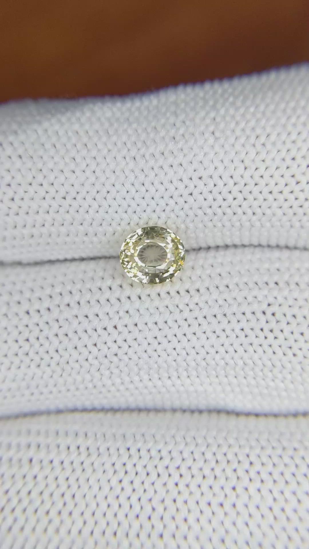 1.16 Ct. Yellow Sapphire from Ceylon (Sri Lanka) Size Video