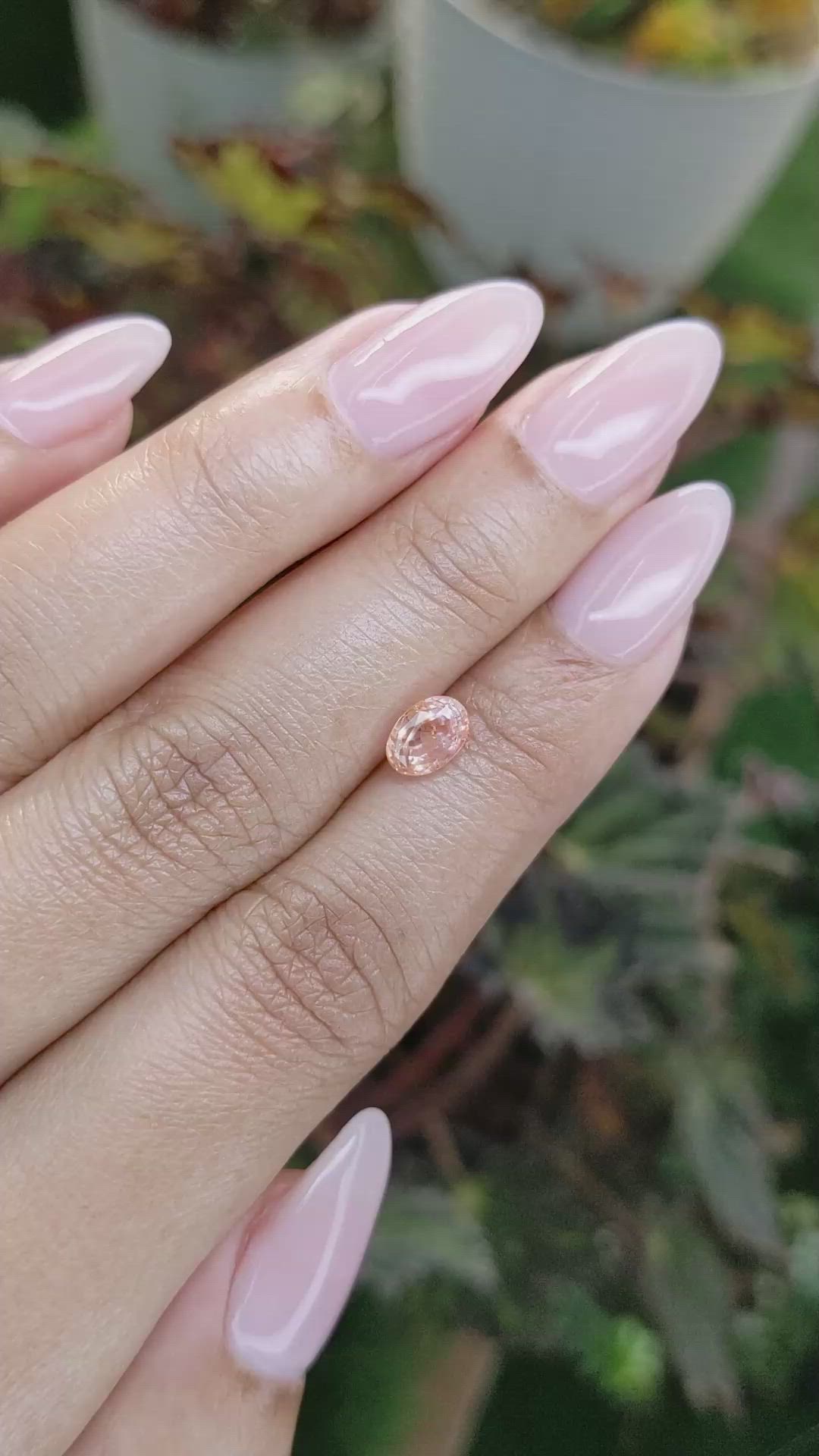 1.20 Ct. Padparadscha Sapphire from Ceylon (Sri Lanka) Size Video