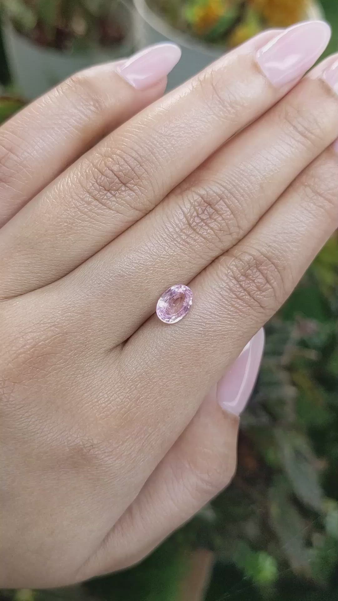 1.46 Ct. Pink Sapphire from Ceylon (Sri Lanka) Size Video