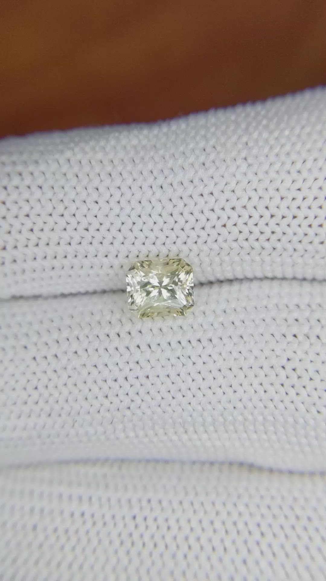 1.29 Ct. Yellow Sapphire from Ceylon (Sri Lanka) Size Video