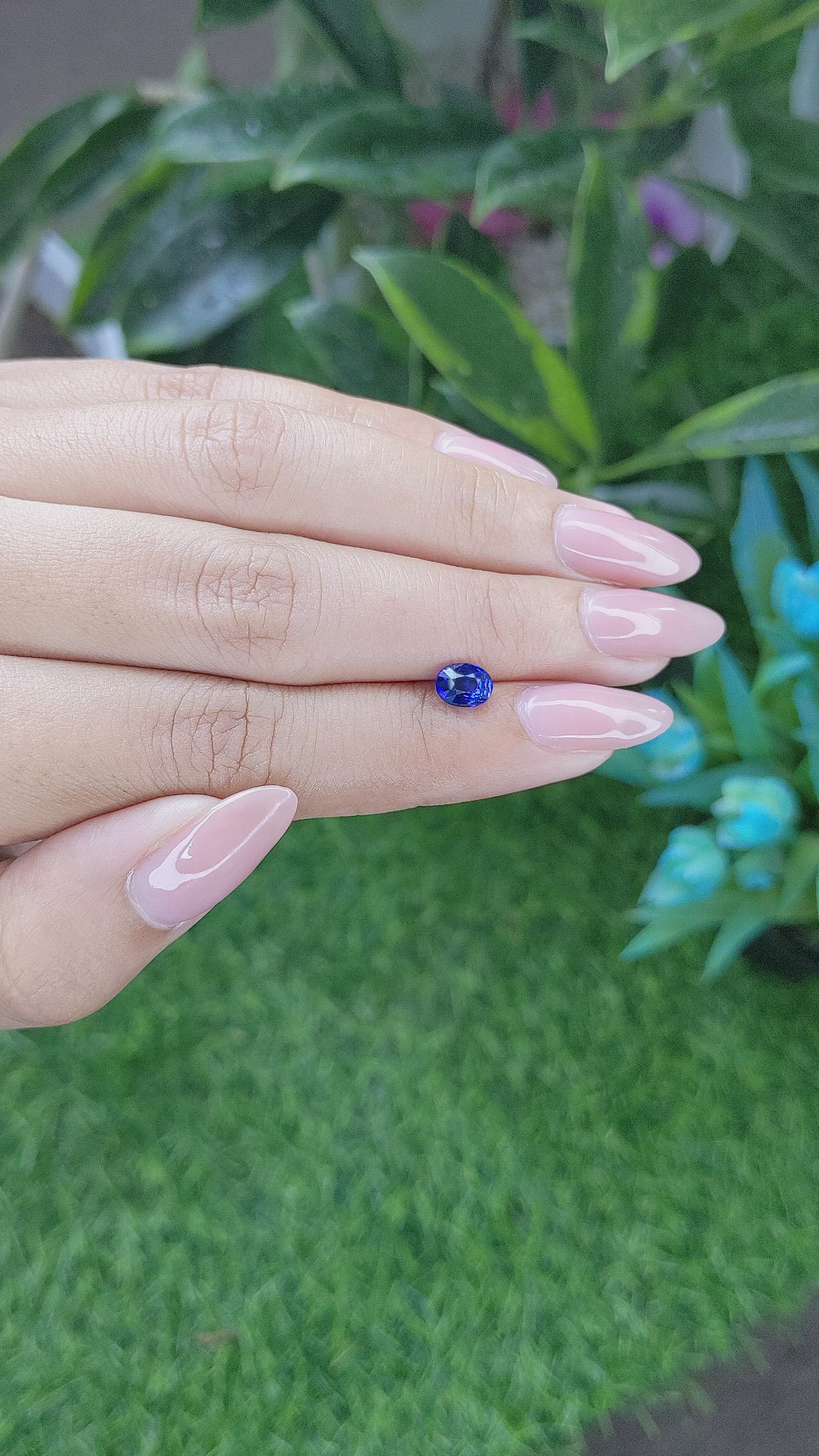 1.06 Ct. Blue Sapphire from Madagascar Size Video