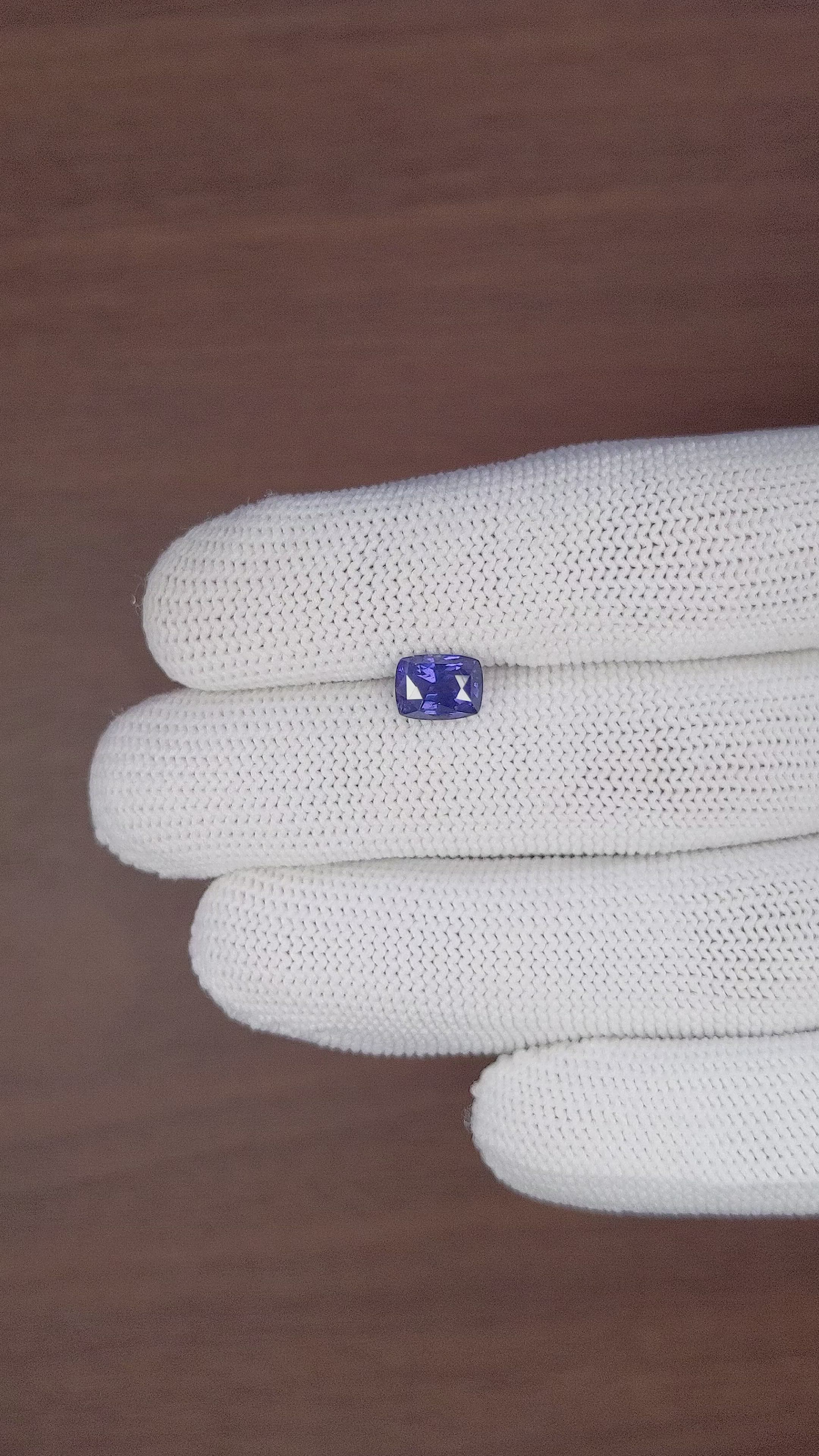 2.02 Ct. Purplish Blue Sapphire from Ceylon (Sri Lanka) Size Video