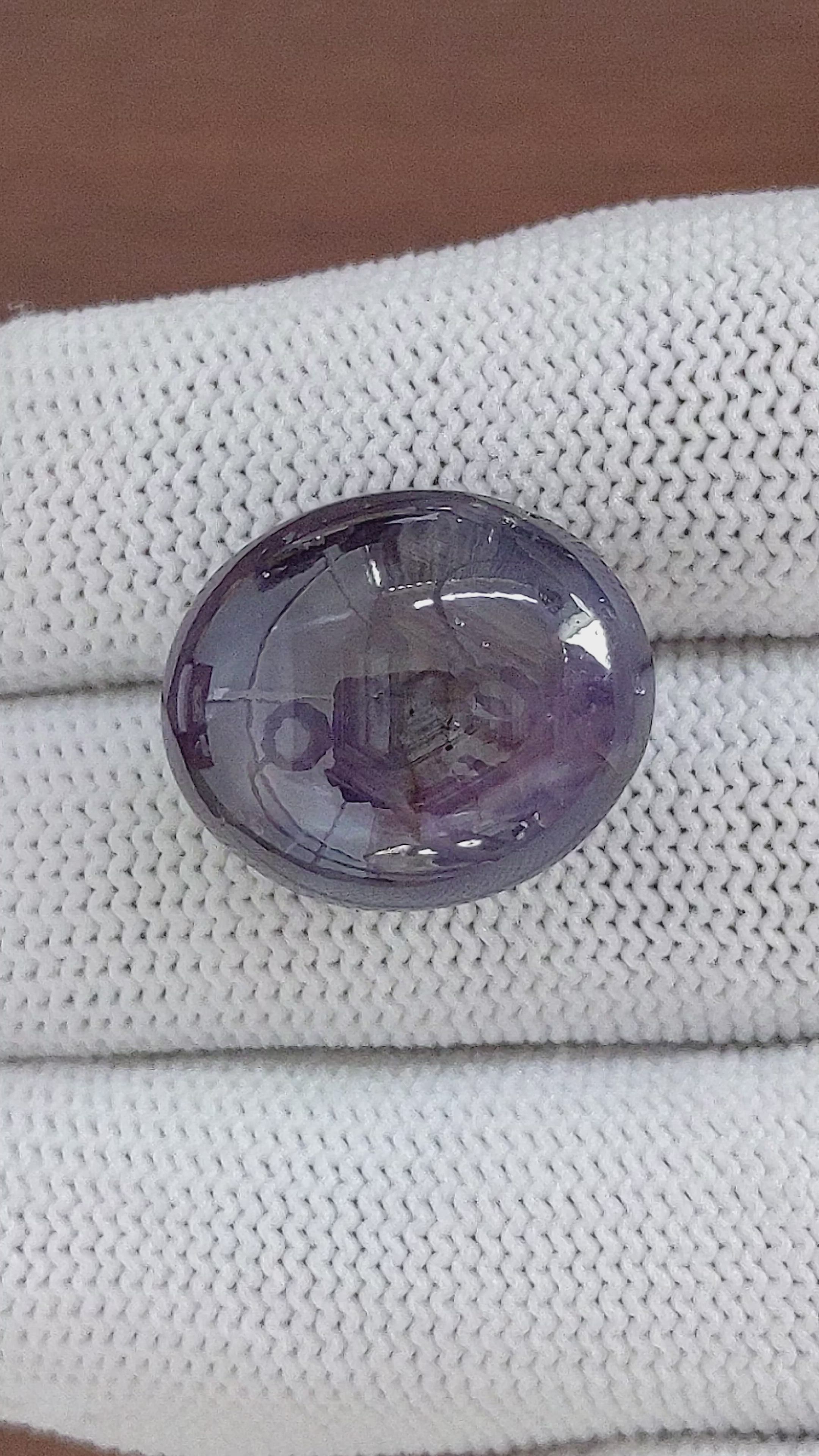 50.05 Ct. Purple Star Sapphire from Ceylon (Sri Lanka) Size Video