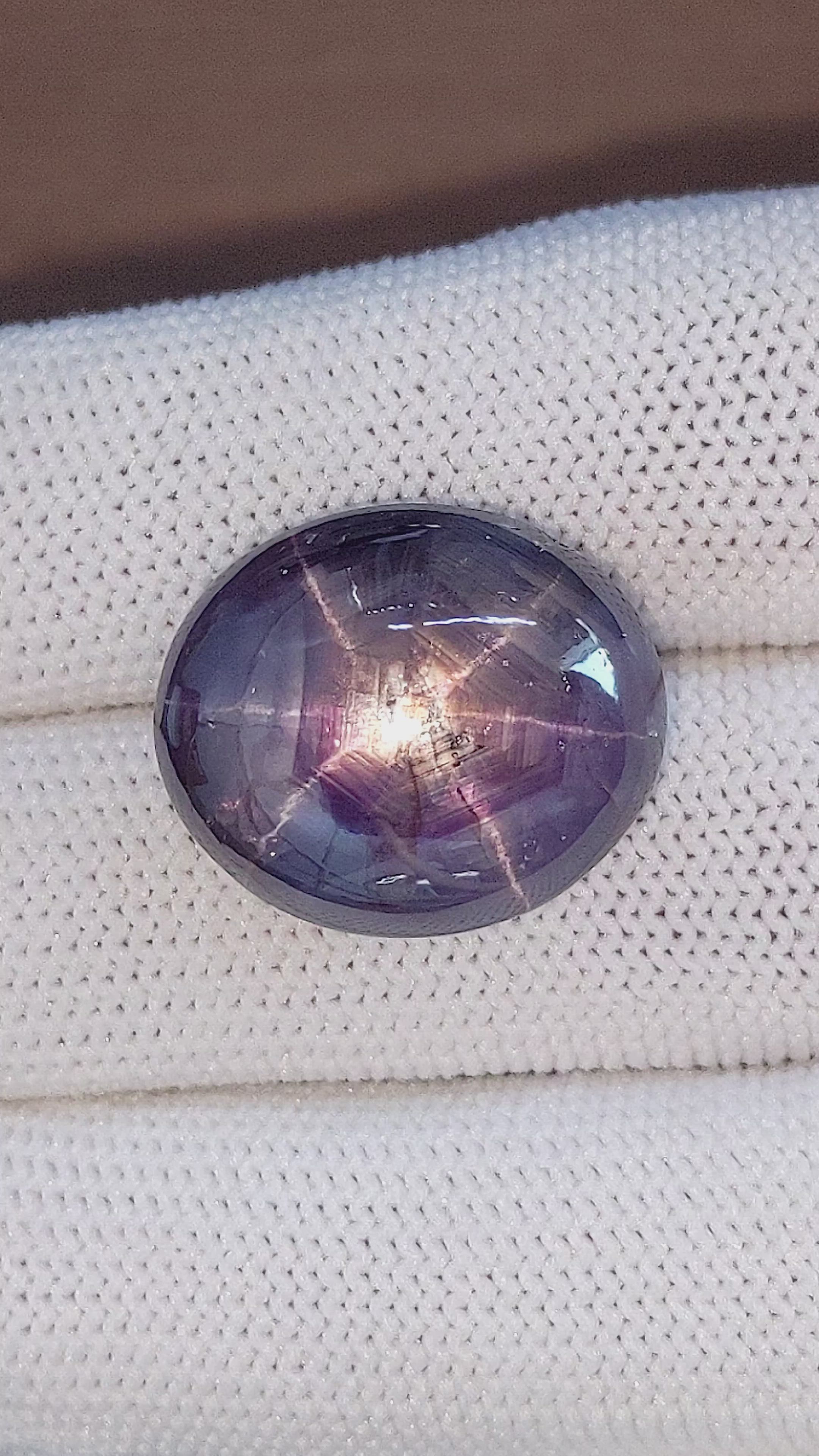 50.05 Ct. Purple Star Sapphire from Ceylon (Sri Lanka) Size Video