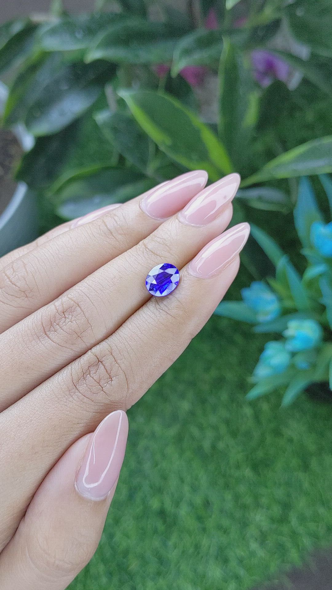 2.05 Ct. Blue Sapphire from Tanzania Size Video