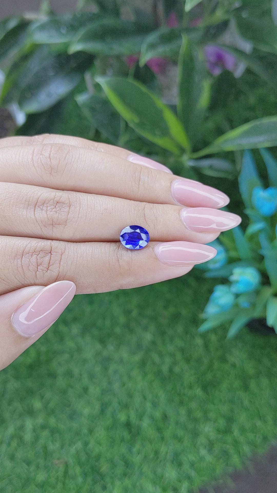 2.05 Ct. Blue Sapphire from Tanzania Size Video