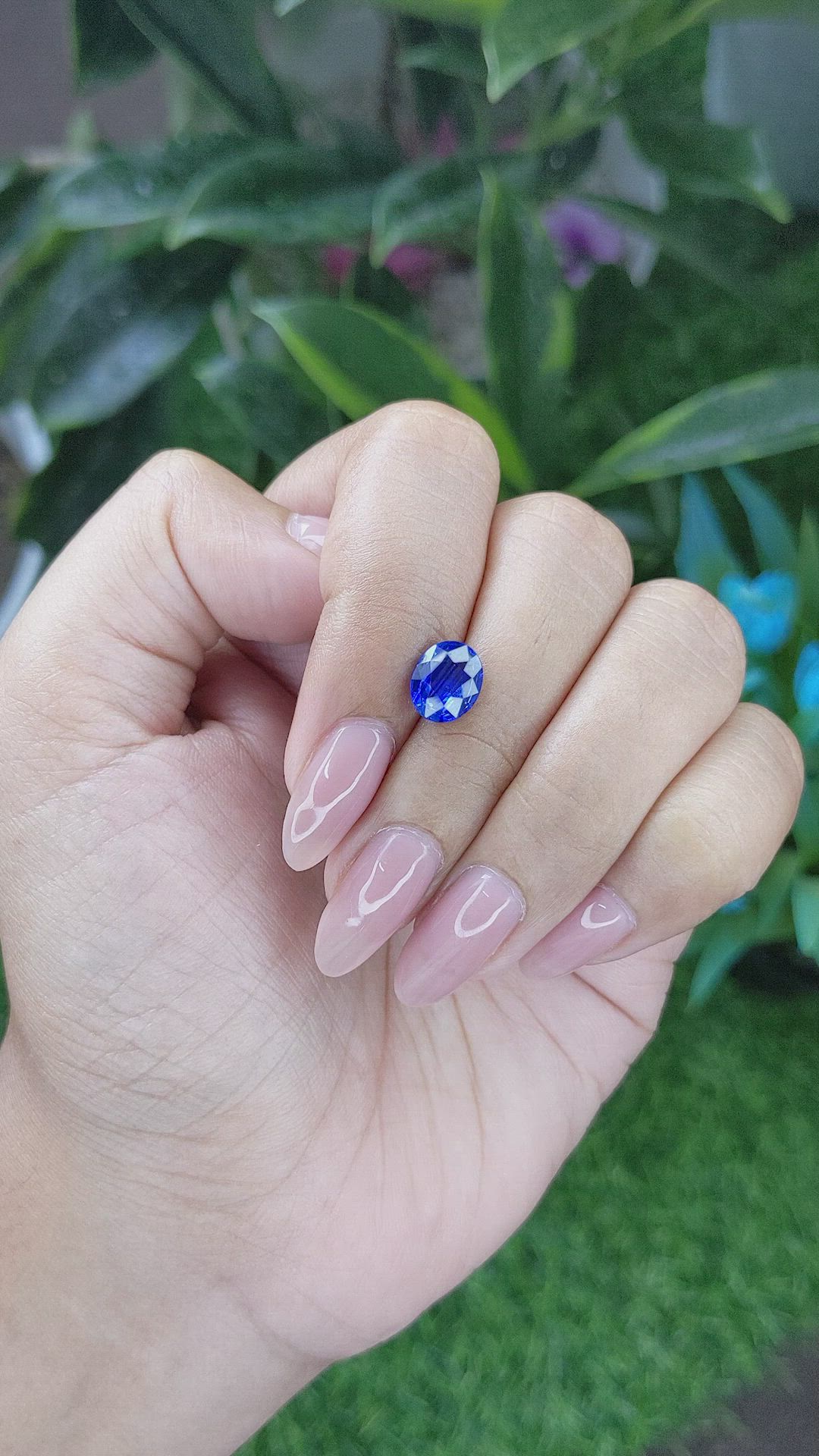 2.05 Ct. Blue Sapphire from Tanzania Size Video