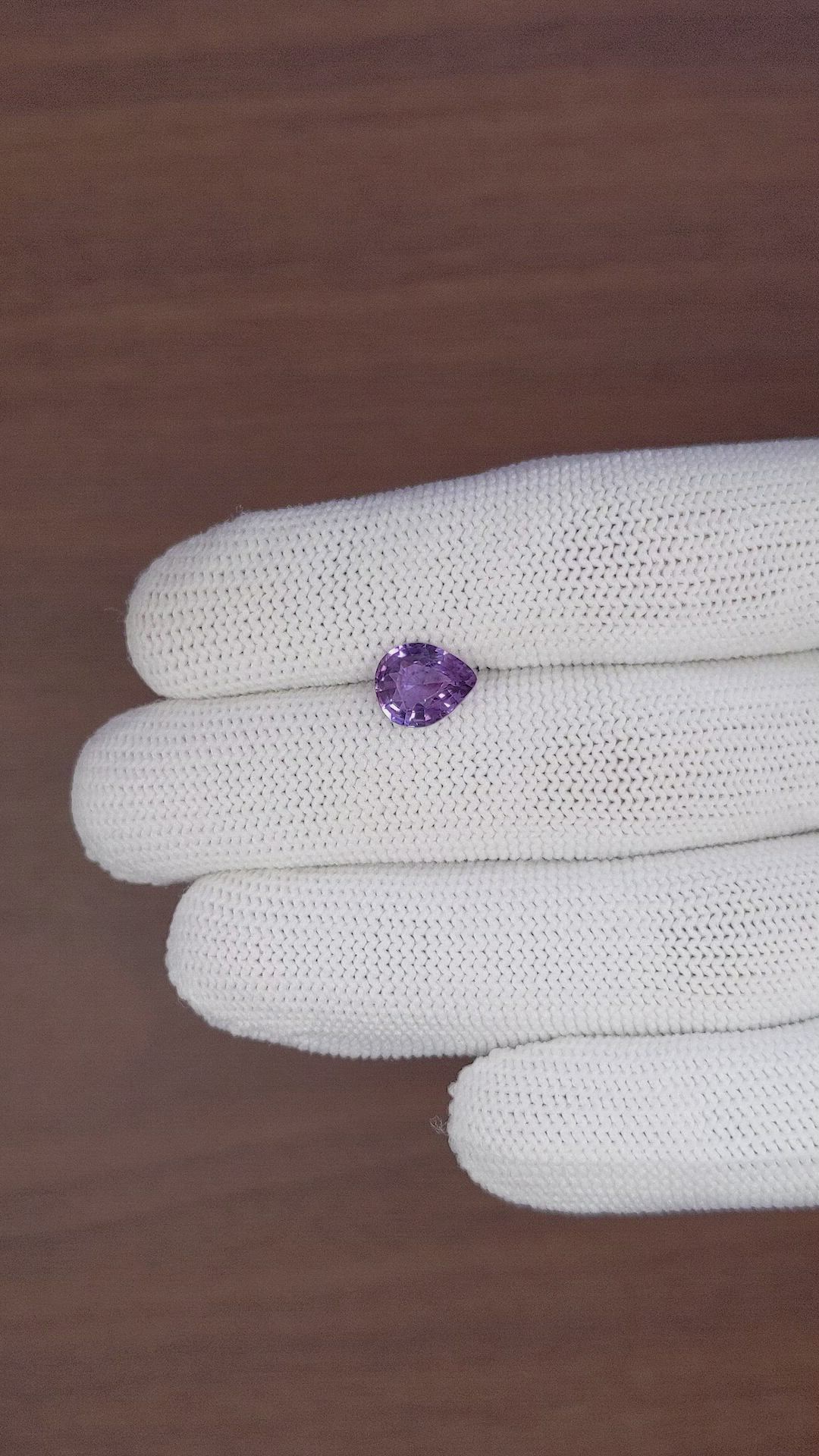 2.17 Ct. Violet Sapphire from Tanzania Size Video