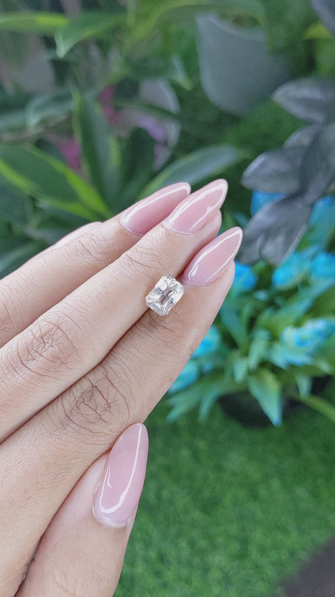 2.15 Ct. Peach Sapphire from Ceylon (Sri Lanka) Size Video