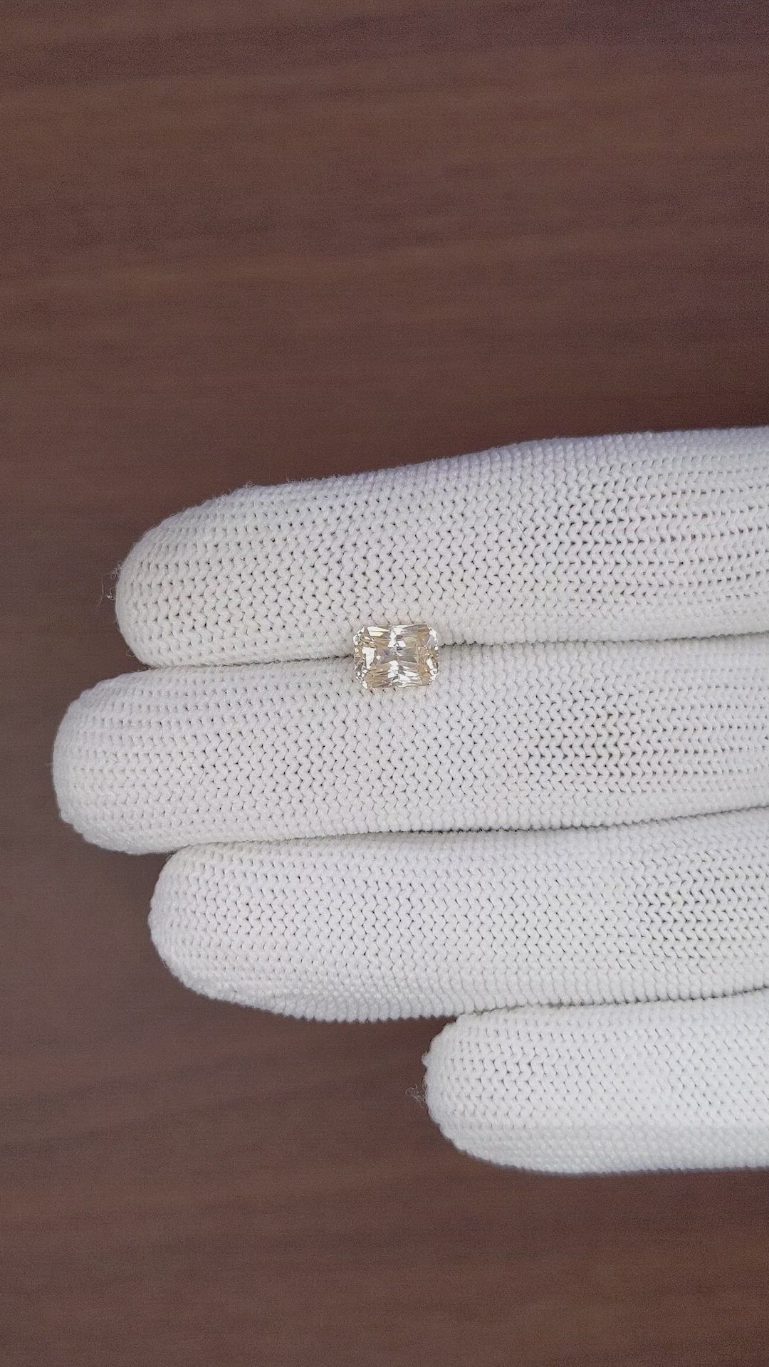 2.15 Ct. Peach Sapphire from Ceylon (Sri Lanka) Size Video