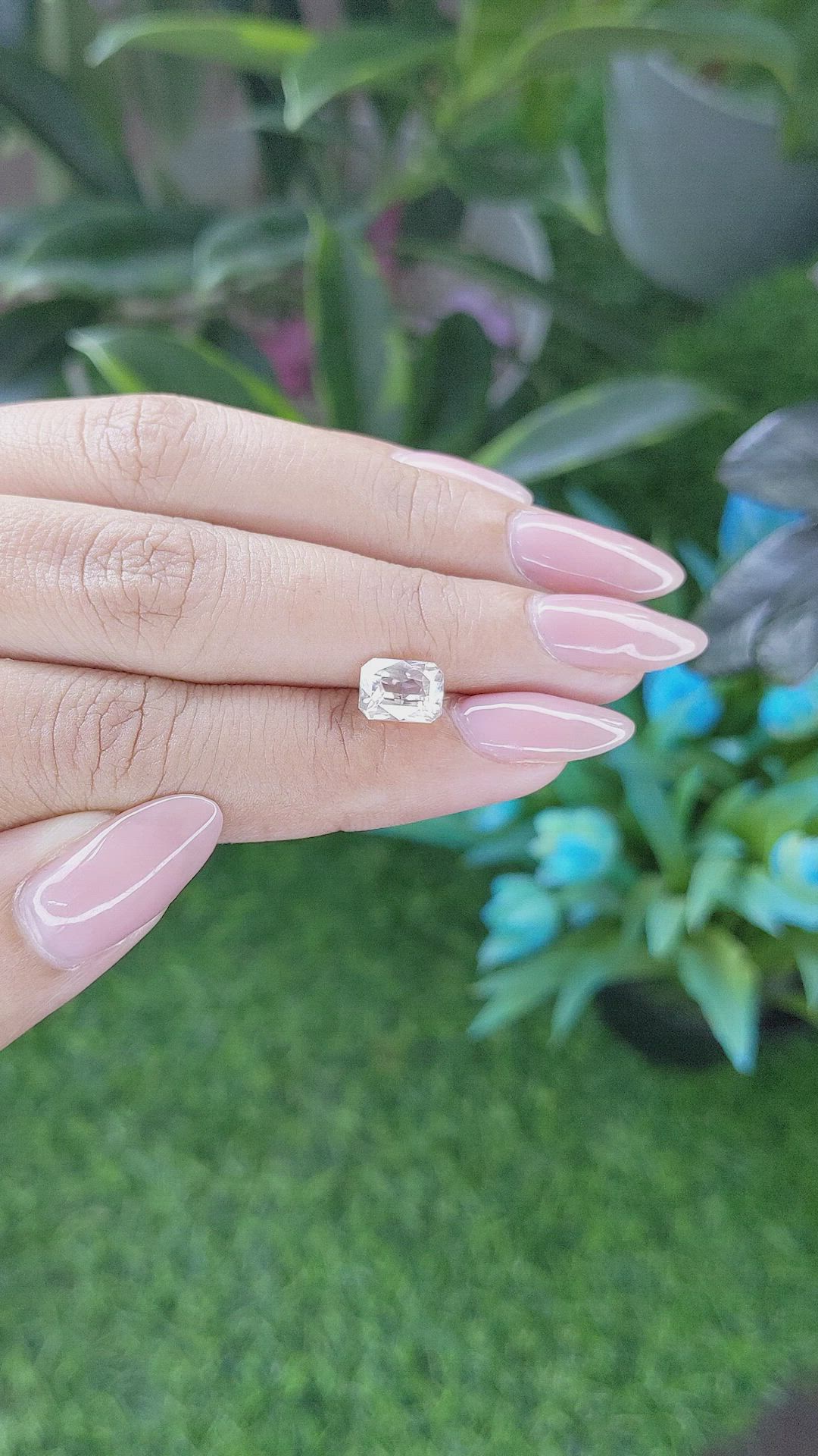 2.15 Ct. Peach Sapphire from Ceylon (Sri Lanka) Size Video