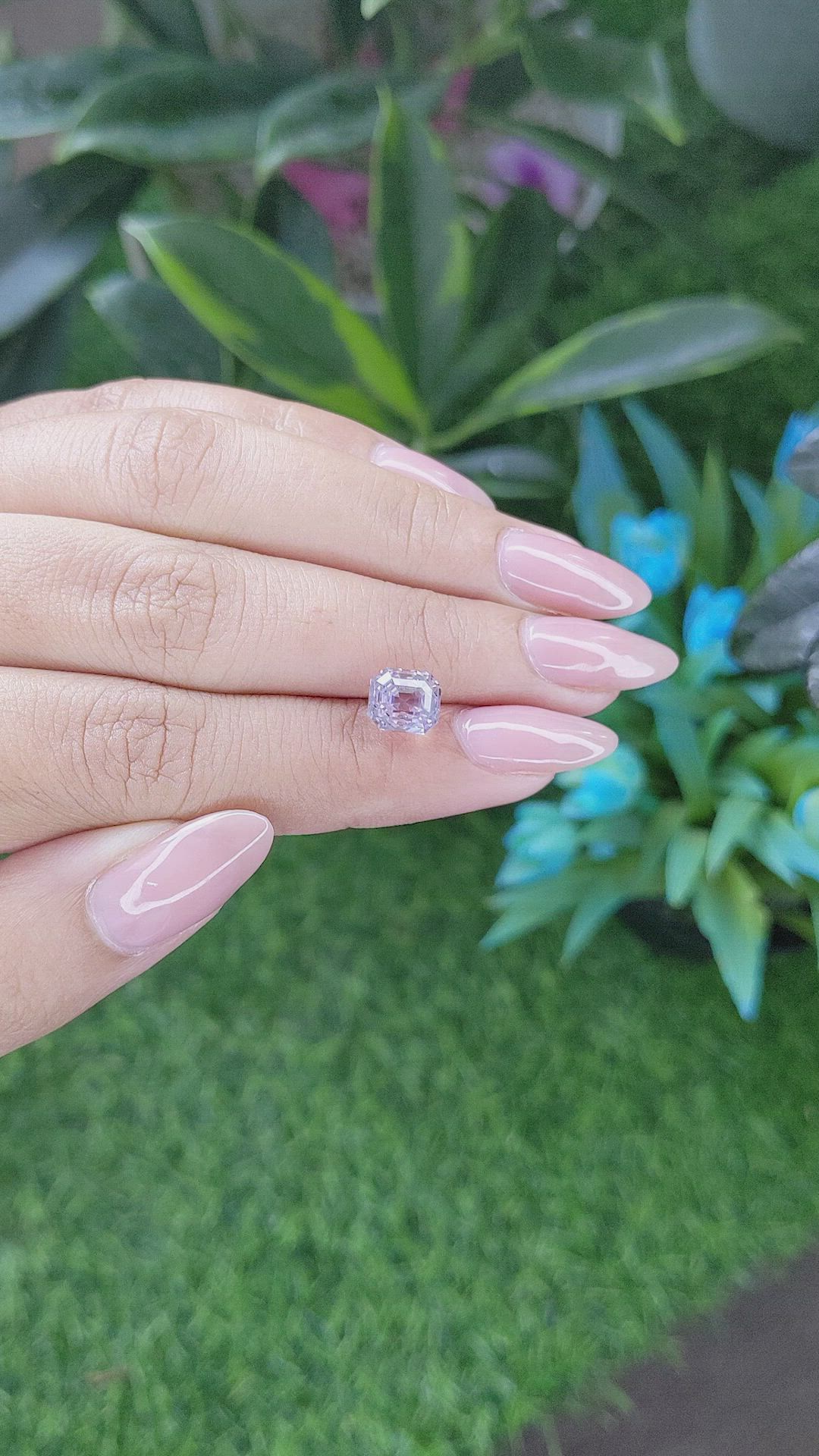 3.07 Ct. White Sapphire from Tanzania Size Video