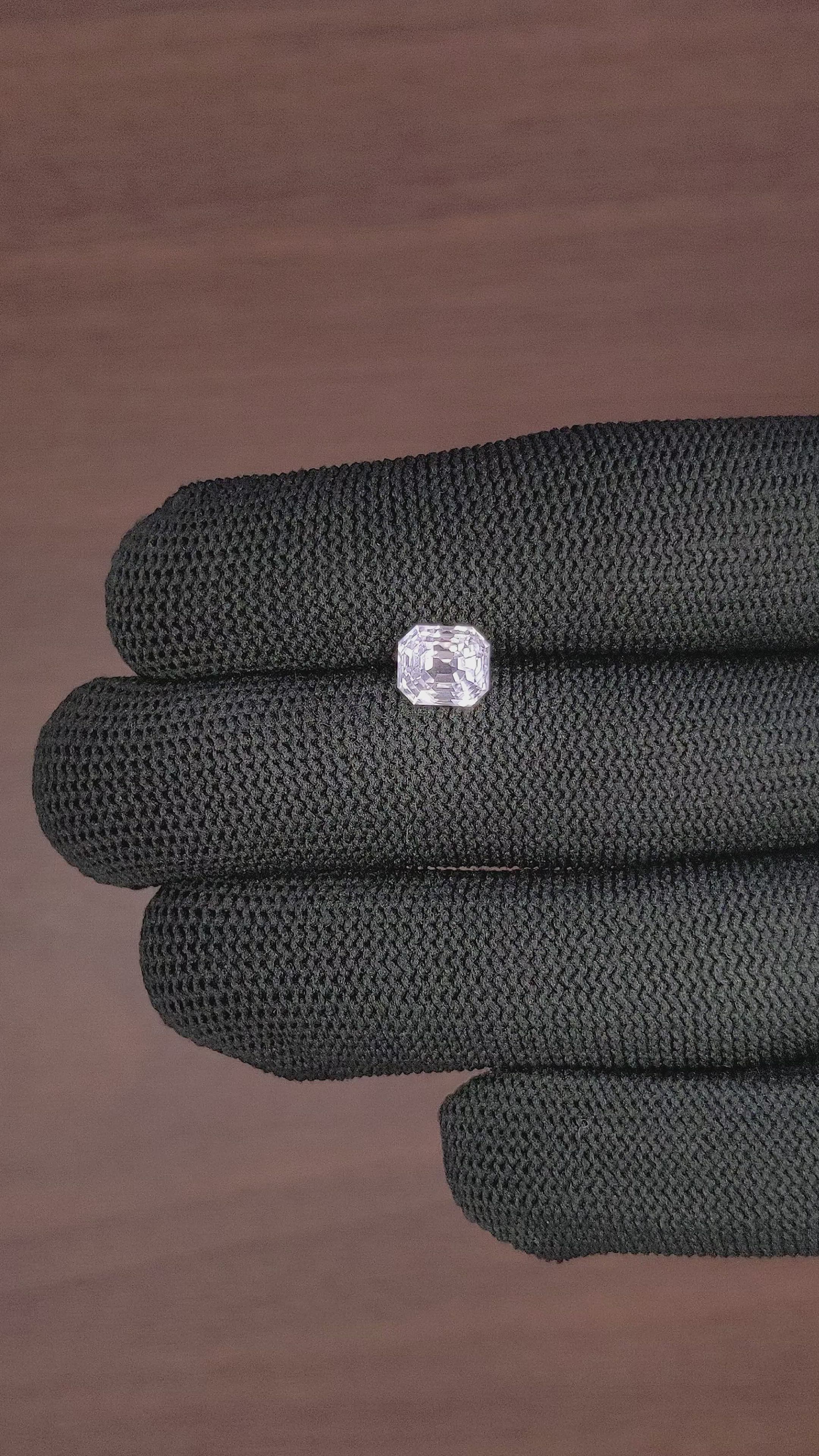 3.07 Ct. White Sapphire from Tanzania Size Video