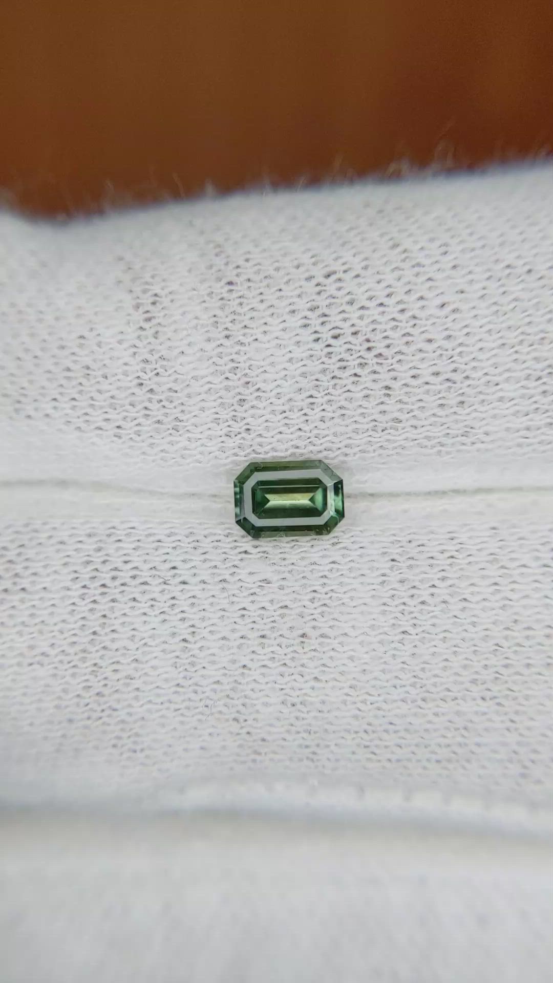0.63 Ct. Bluish Green Sapphire from Ceylon (Sri Lanka) Size Video