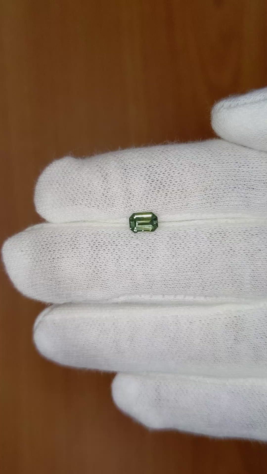 0.63 Ct. Bluish Green Sapphire from Ceylon (Sri Lanka) Size Video
